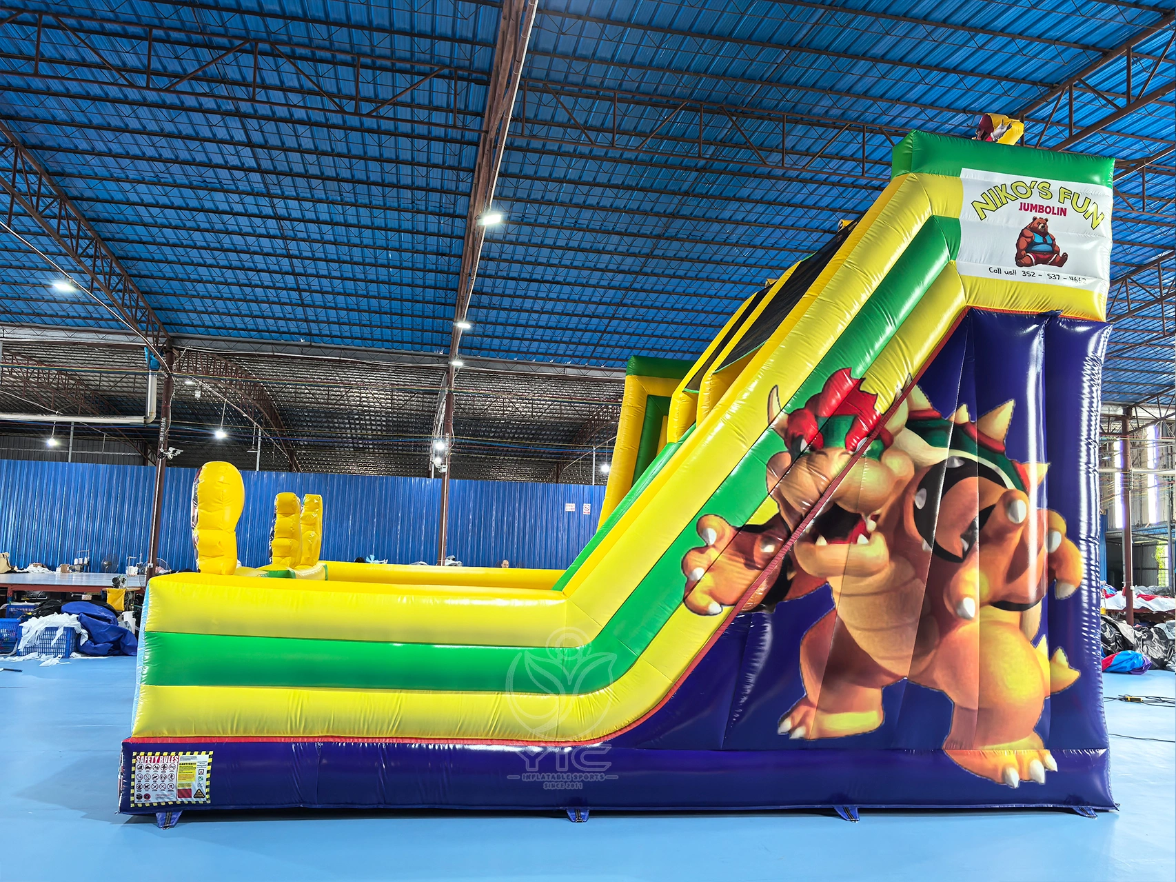 Commercial mario kart theme inflatable slide and climb product photo 4
