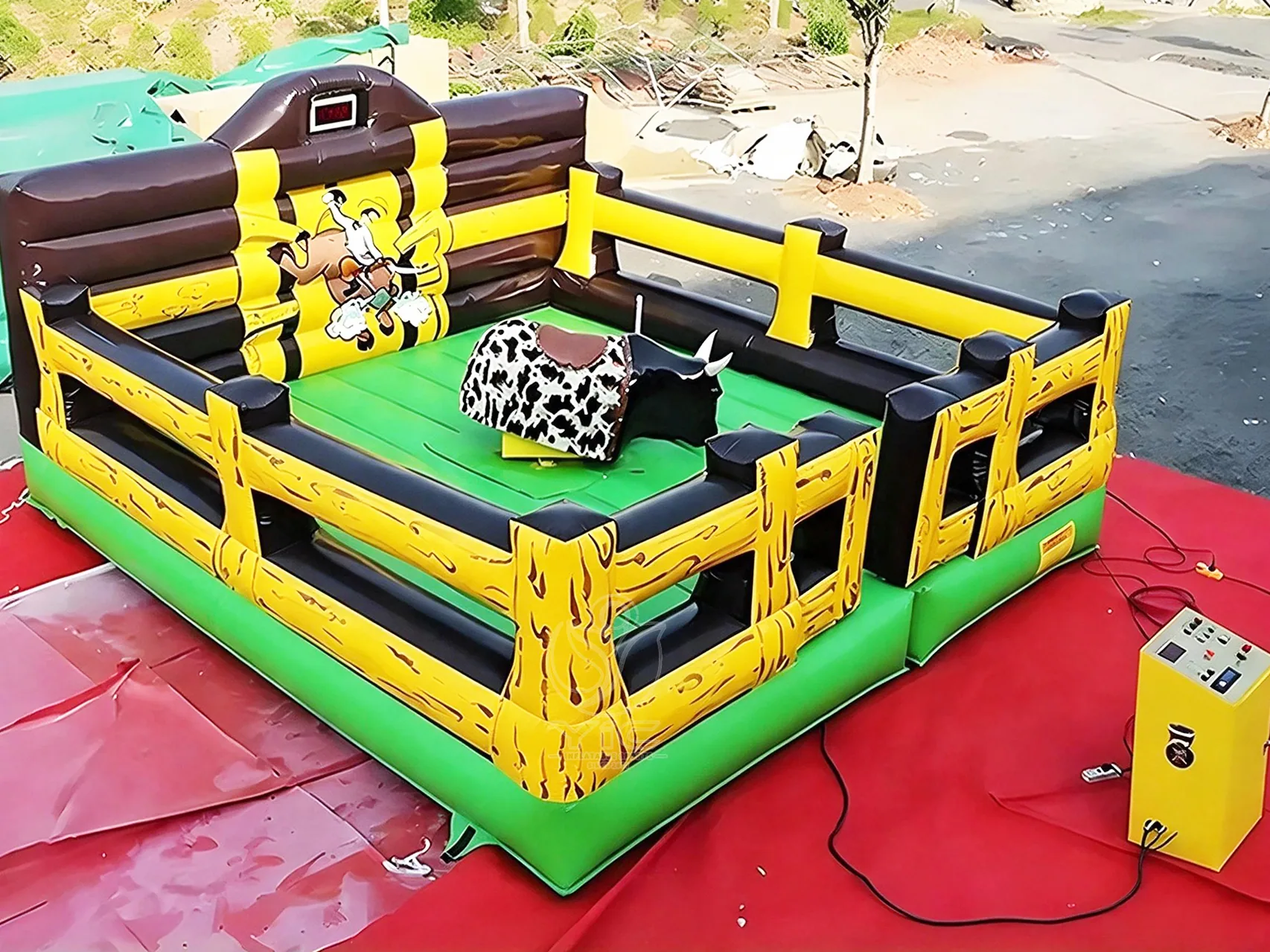 Commercial mechanical bull riding inflatable product photo 2