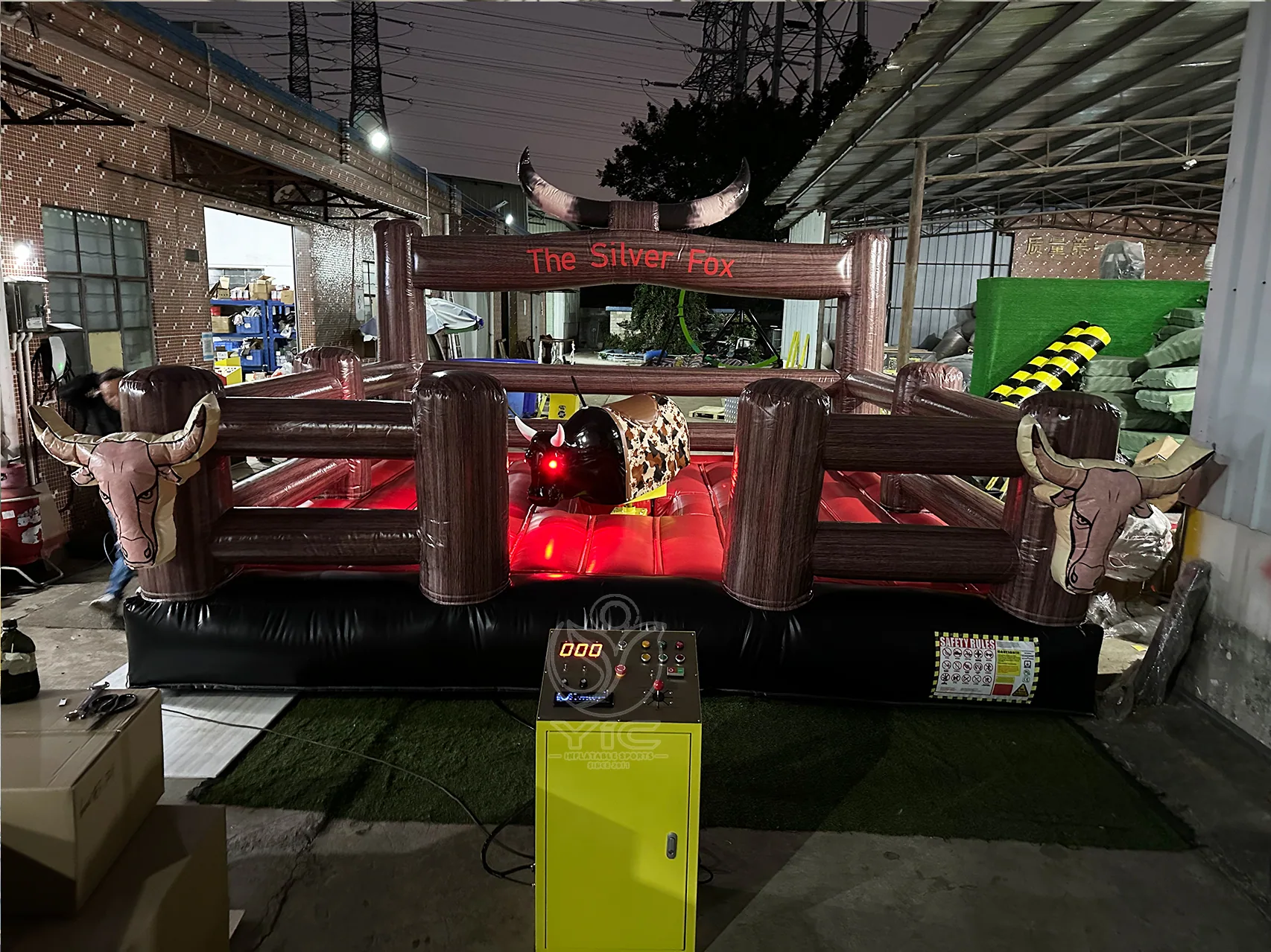 Inflatable bull riding machine product photo 2