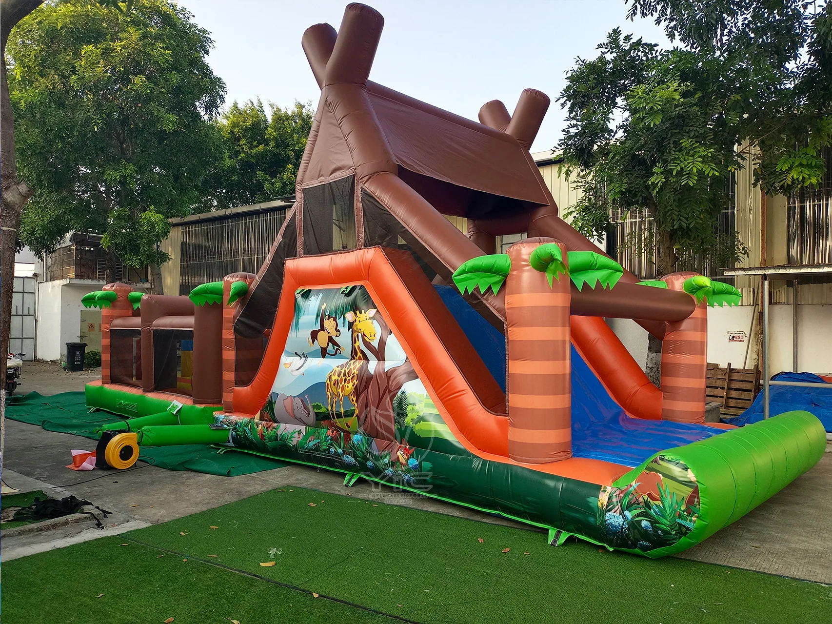 Jungle Inflatable Obstacle Course, a commercial jungle inflatable obstacle course by YIC Inflatable Sports