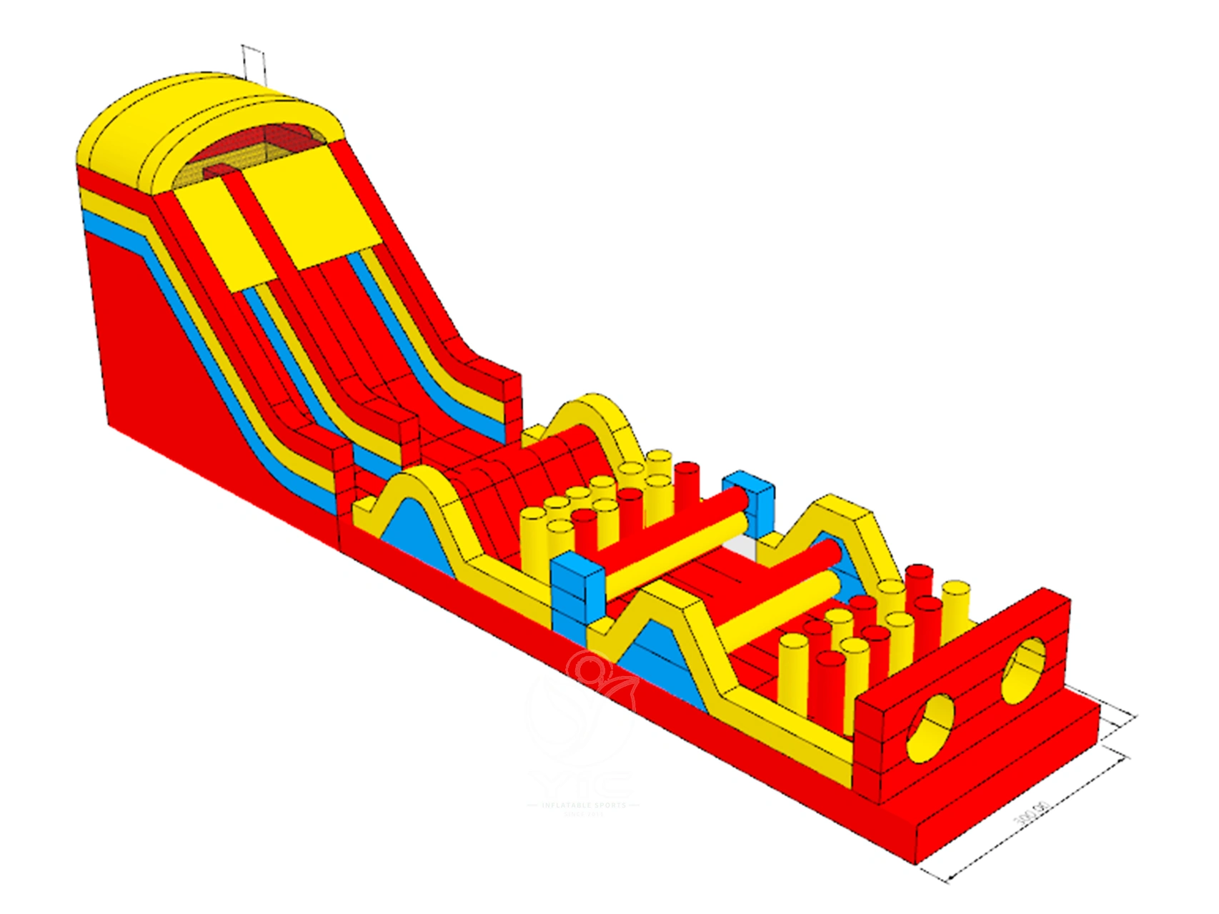 Red and yellow obstacle course product photo 5