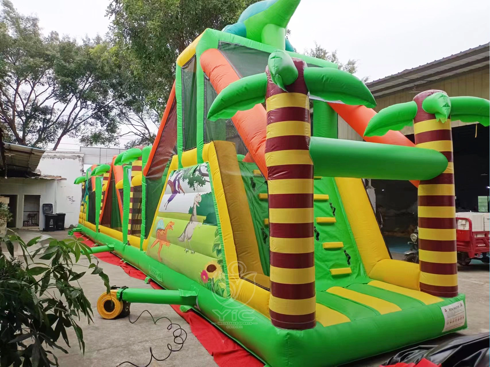 Dinosaur inflatable obstacle course product photo 3
