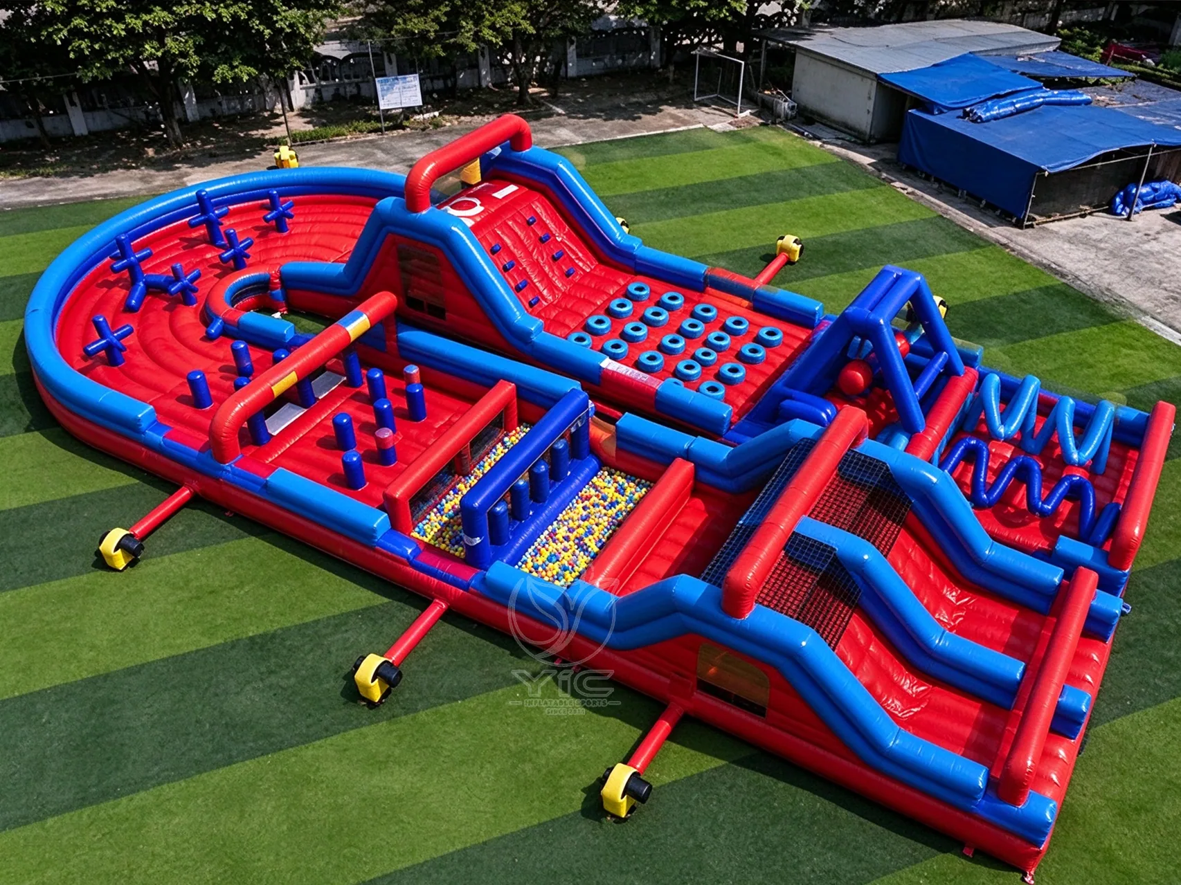 Extreme Inflatable Obstacle Course, a commercial extreme inflatable obstacle course by YIC Inflatable Sports
