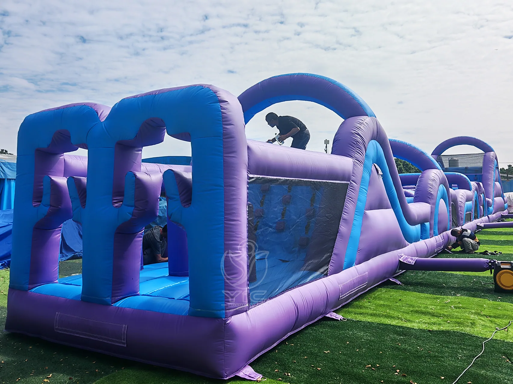 Ninja Challenge Inflatable Obstacle Course, a commercial ninja challenge obstacle course inflatable by YIC Inflatable Sports