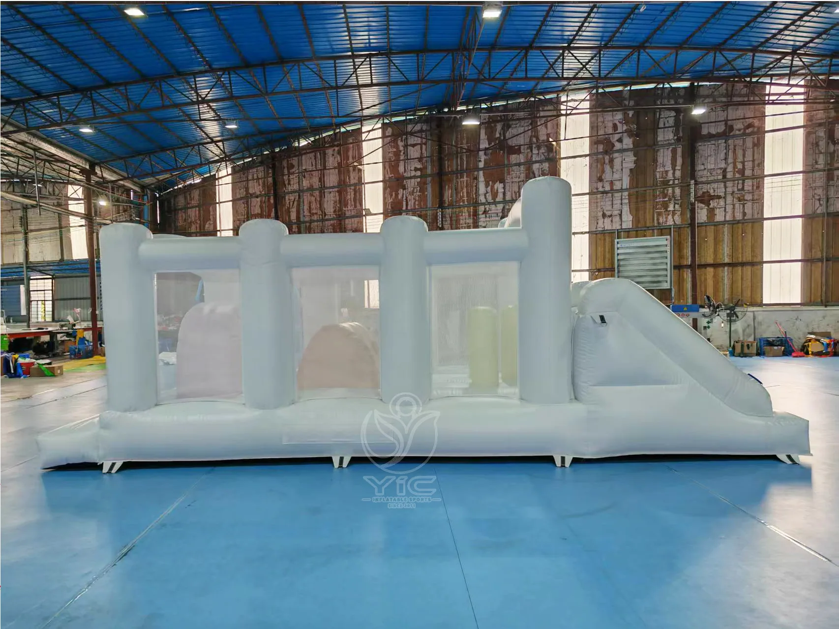 White Bounce House Obstacle Course product photo 2
