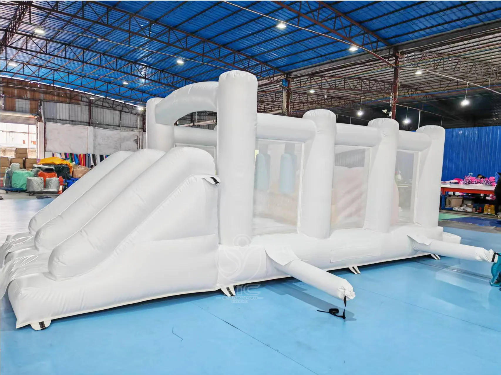 White Bounce House Obstacle Course product photo 3