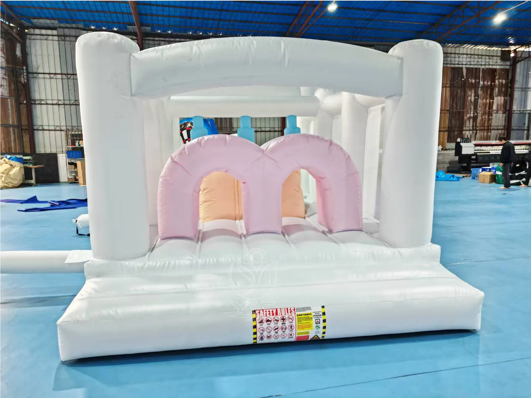 White Bounce House Obstacle Course product photo 4