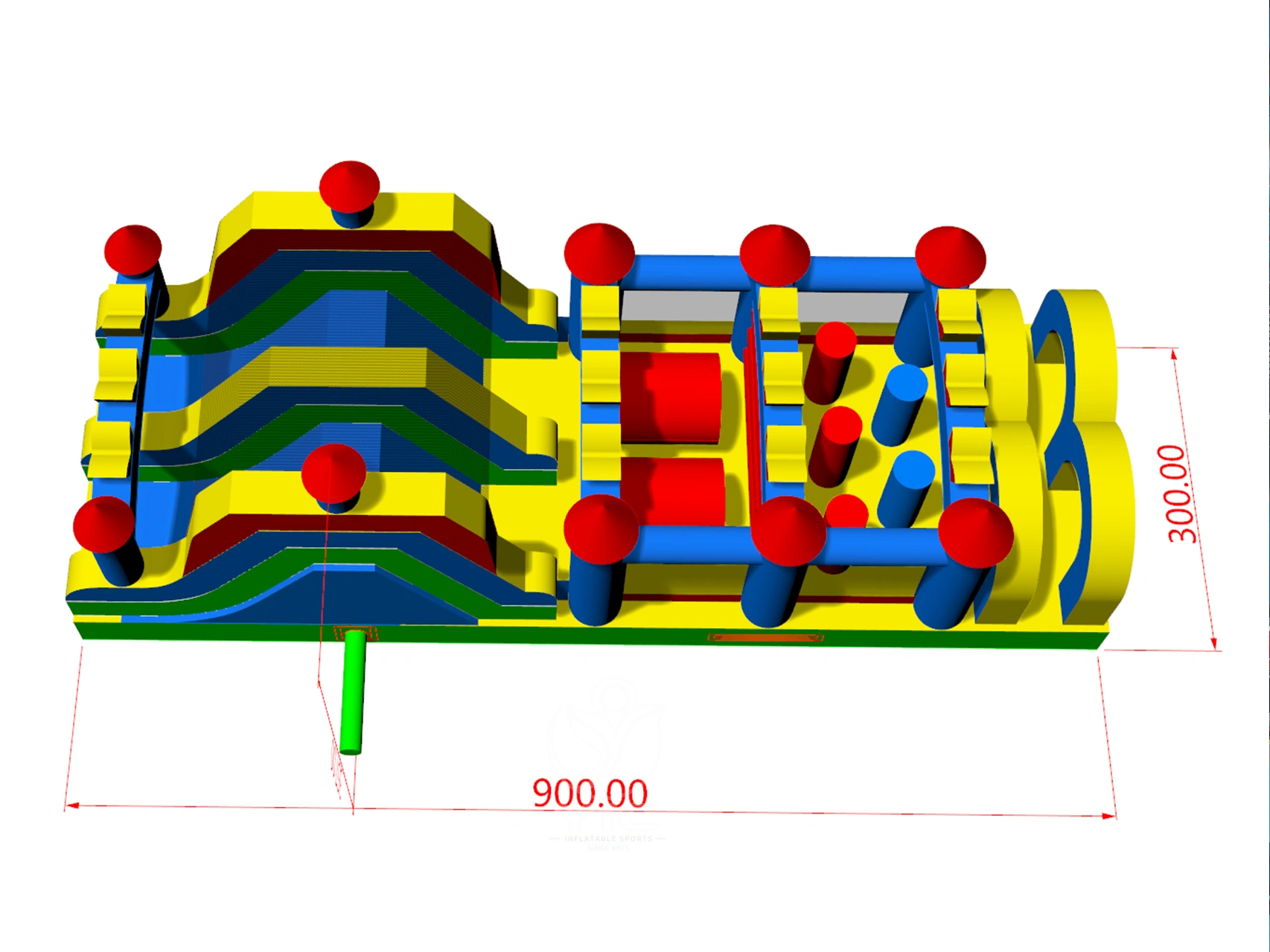 Red and blue obstacle course product photo 5