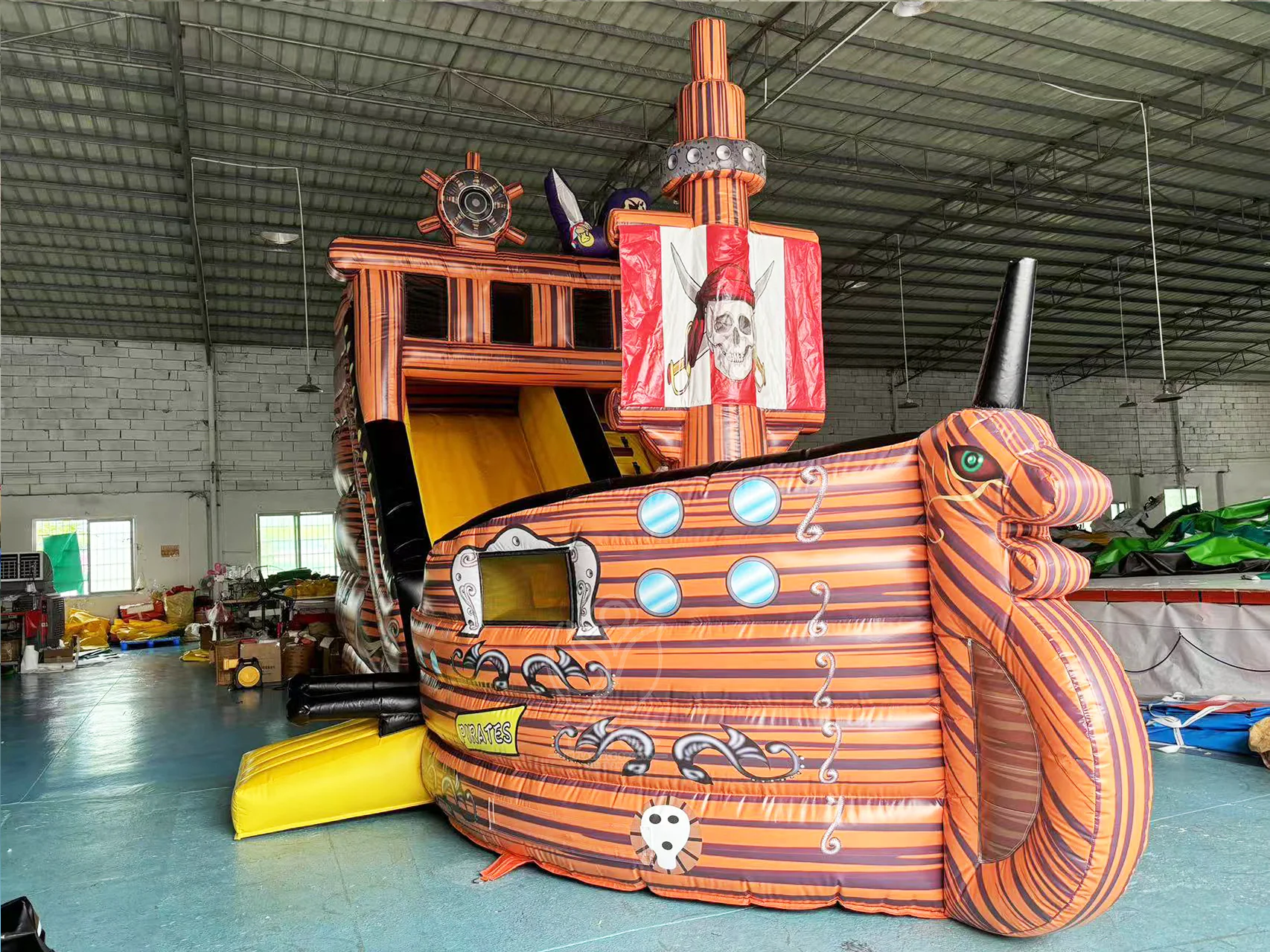 Inflatable pirate ship slide, a commercial inflatable pirate ship slide by YIC Inflatable Sports