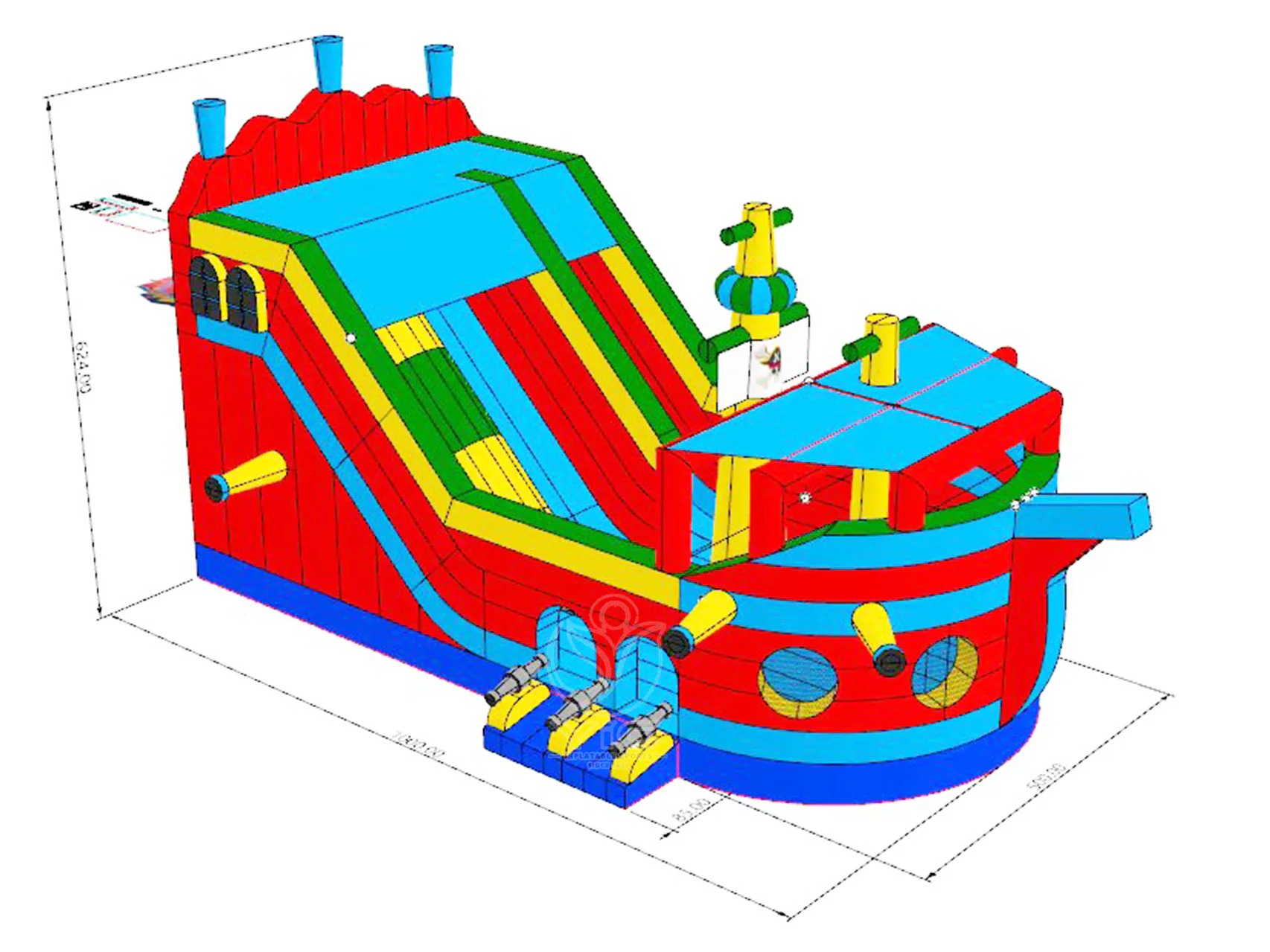 Giant pirate ship inflatable product photo 5