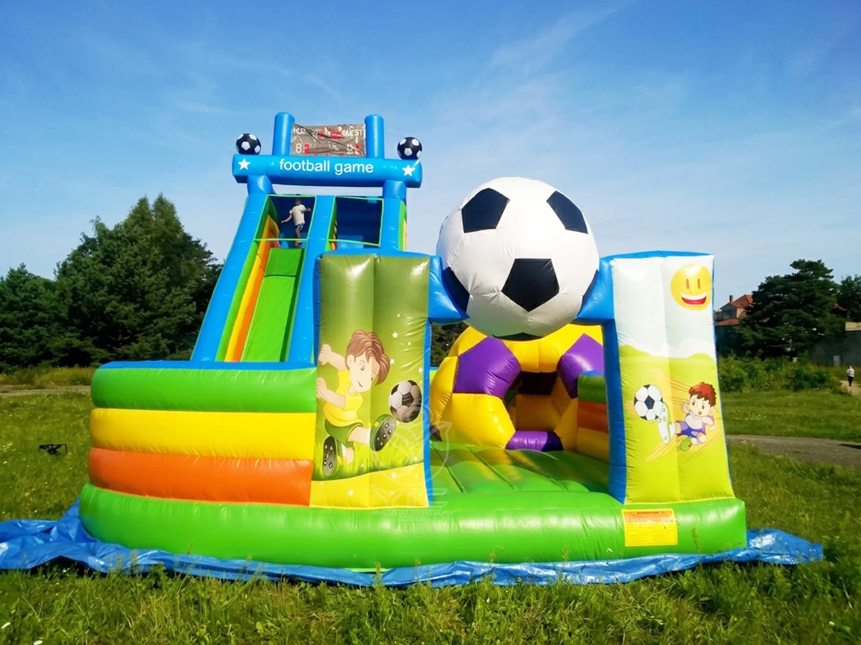 Inflatable soccer slide product photo 2