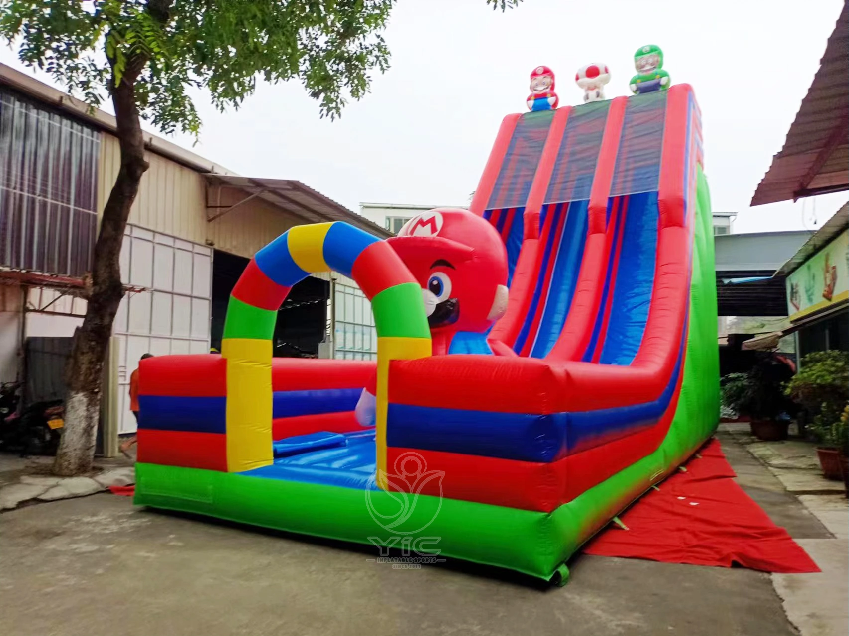 Super mario inflatable slide