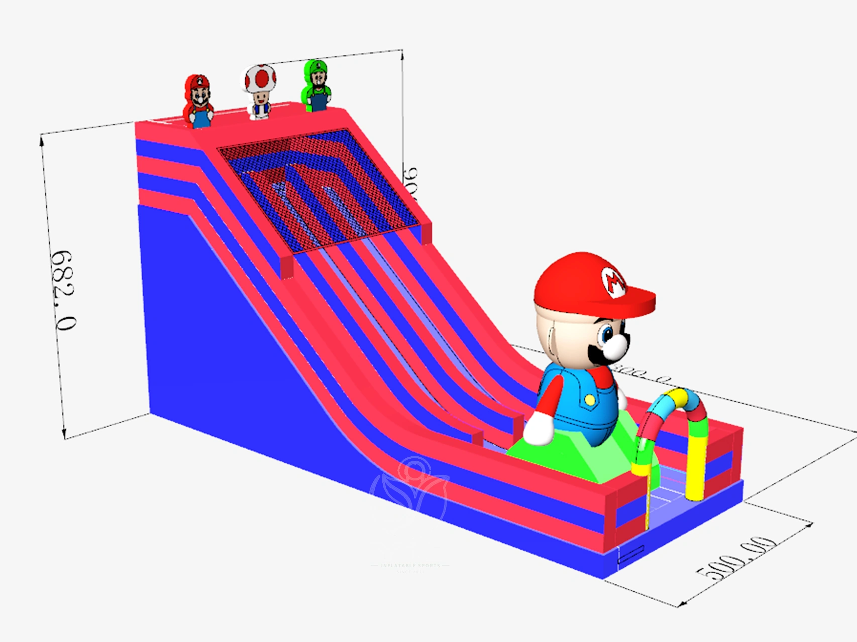Super mario inflatable slide product photo 5