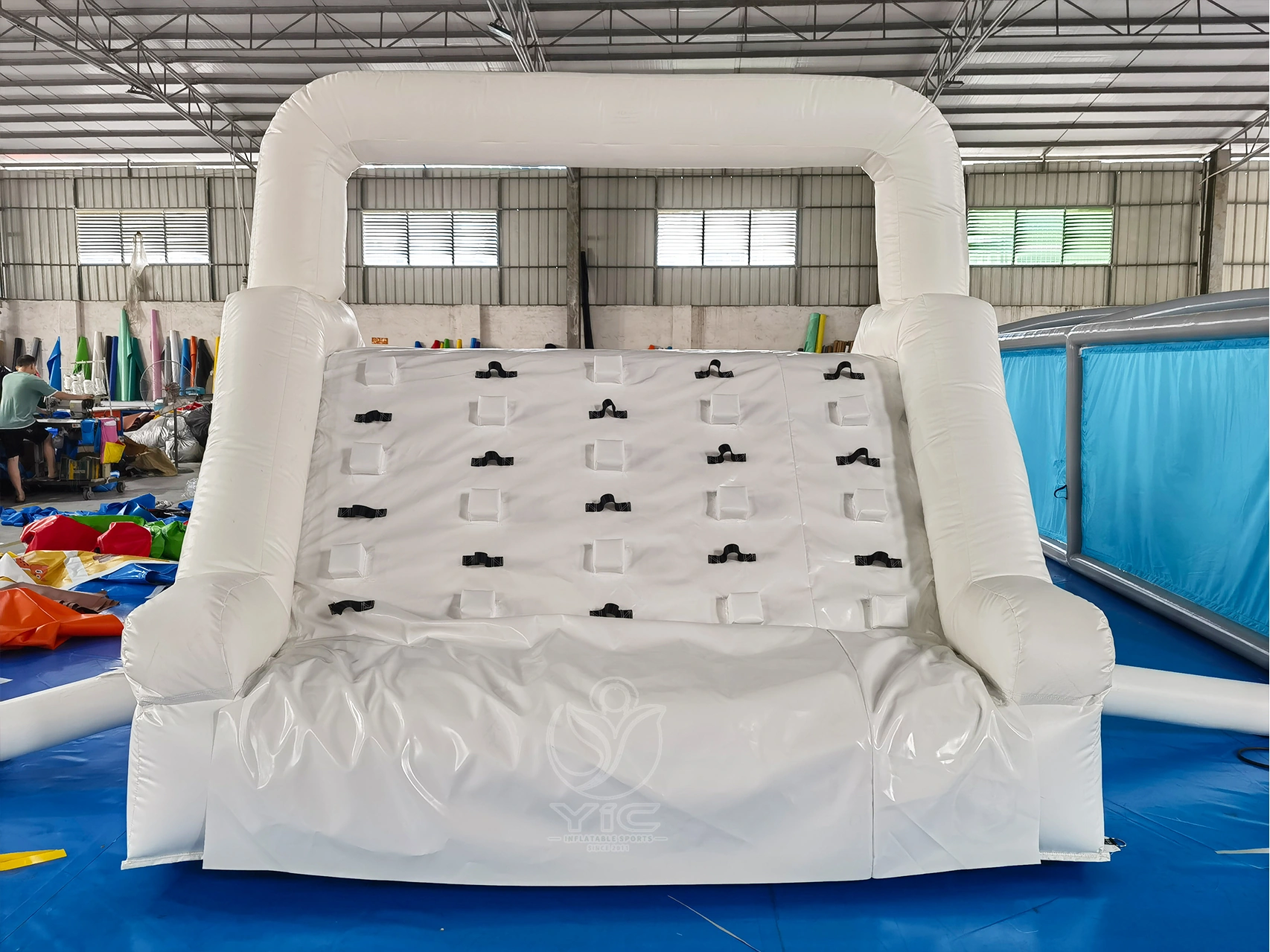 White Inflatable Pool Slide Combo product photo 3