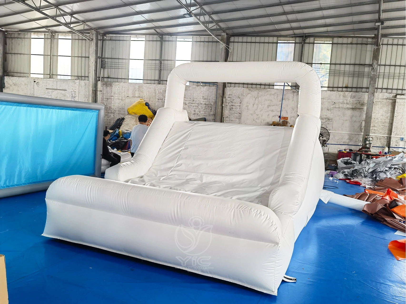 White Inflatable Pool Slide Combo product photo 4