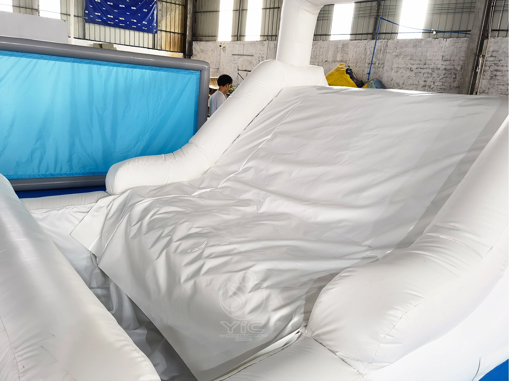 White Inflatable Pool Slide Combo product photo 5