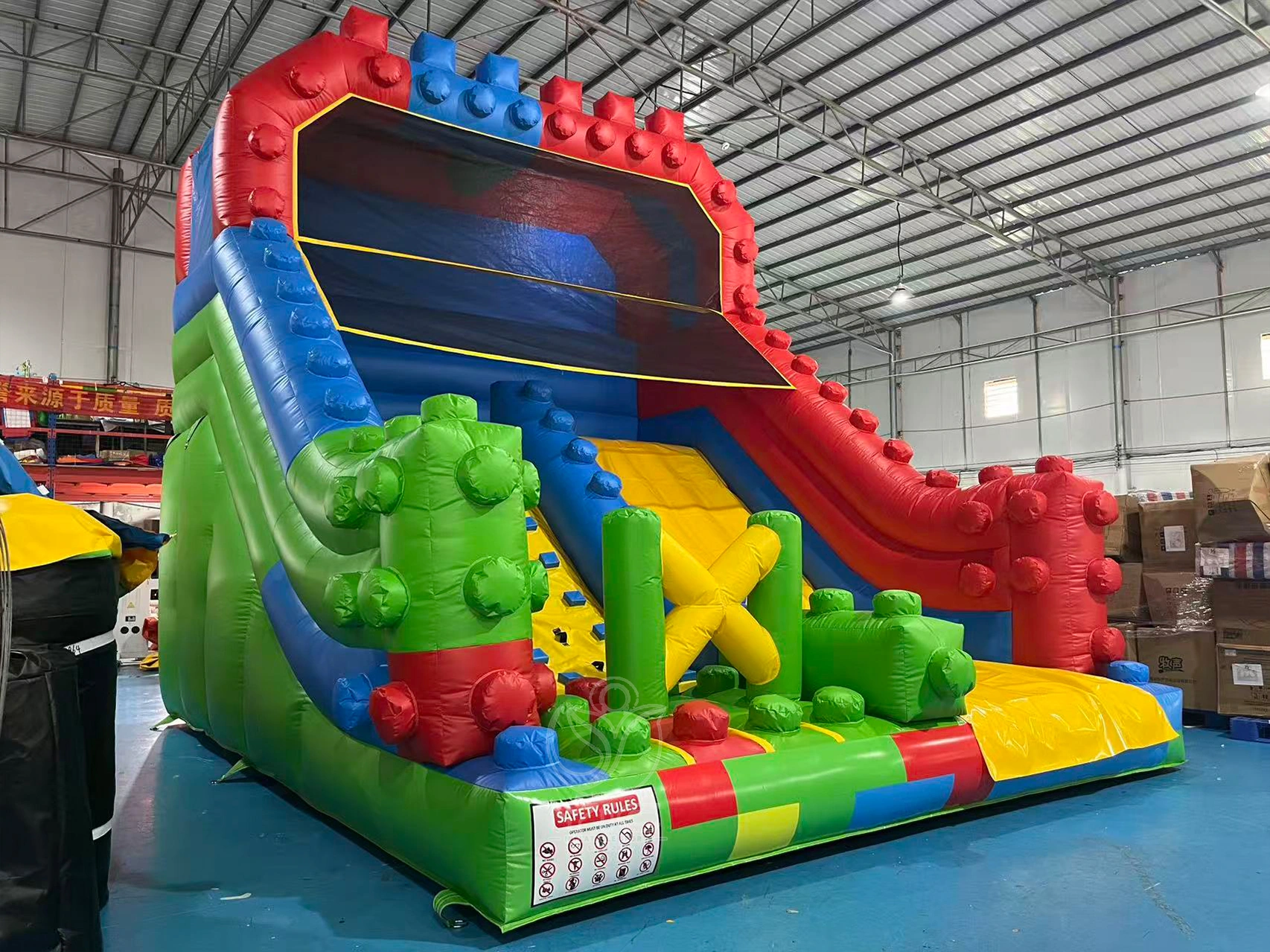 Inflatable building block slide product photo 3