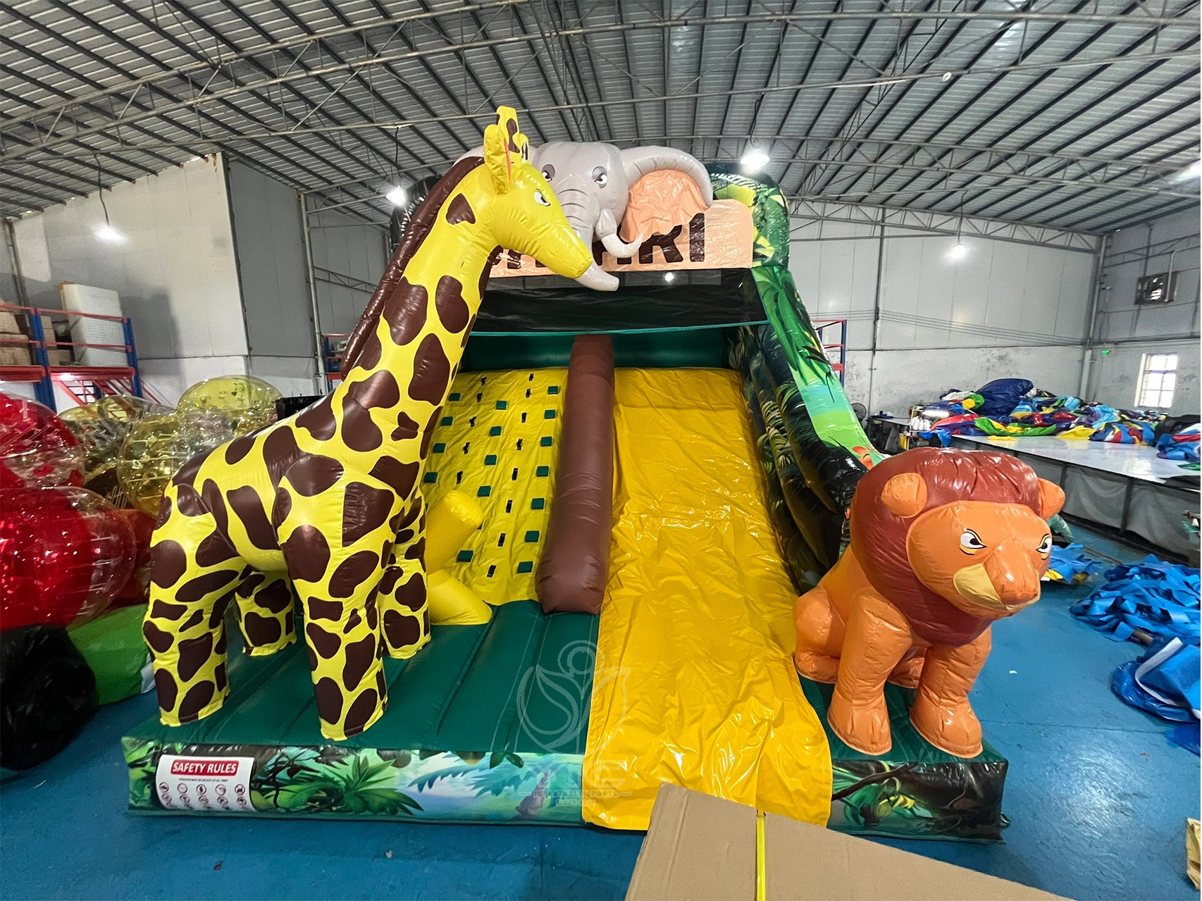Safari inflatable slide, a commercial inflatable slide attraction by YIC Inflatable Sports Safari inflatable slide, a commercial inflatable slide attraction by YIC Inflatable Sports