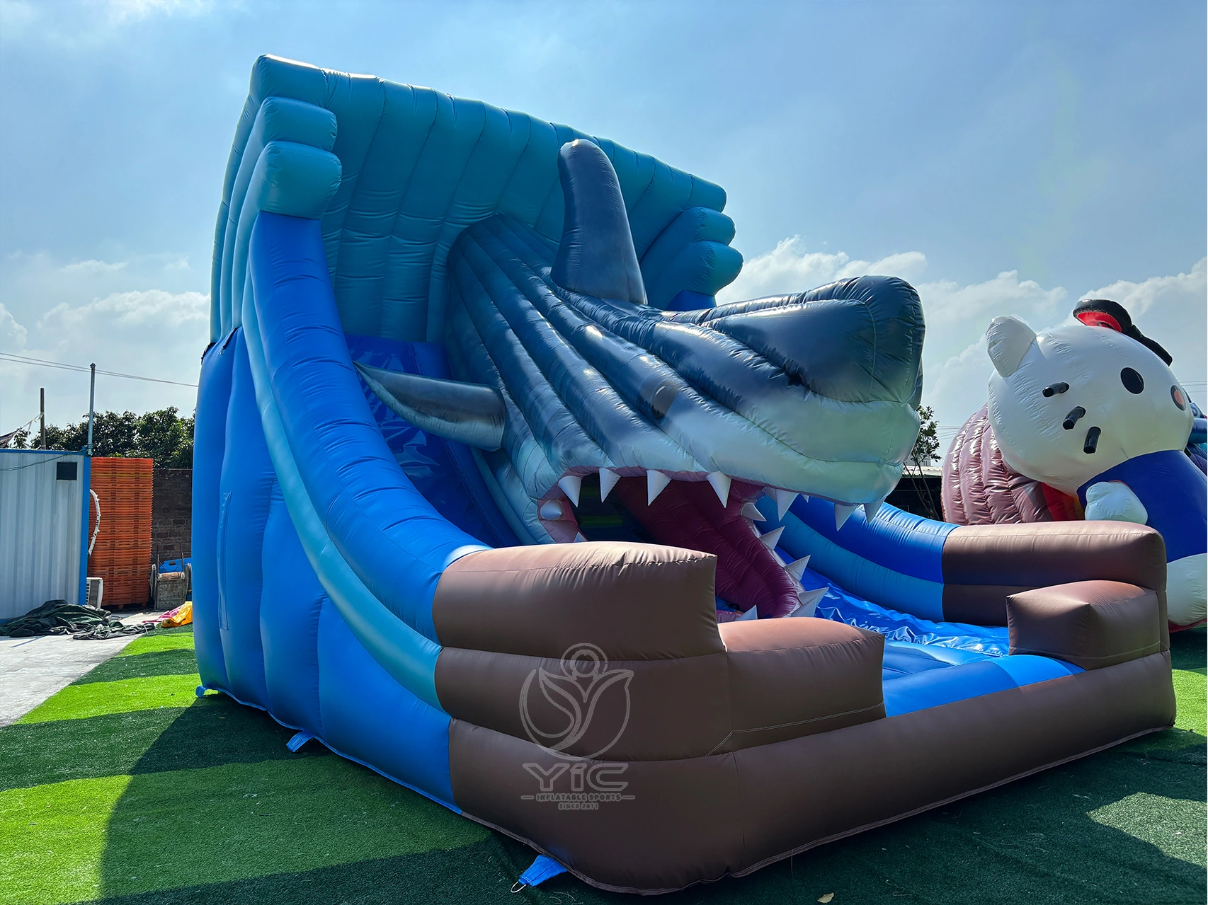 Inflatable shark slide product photo 2