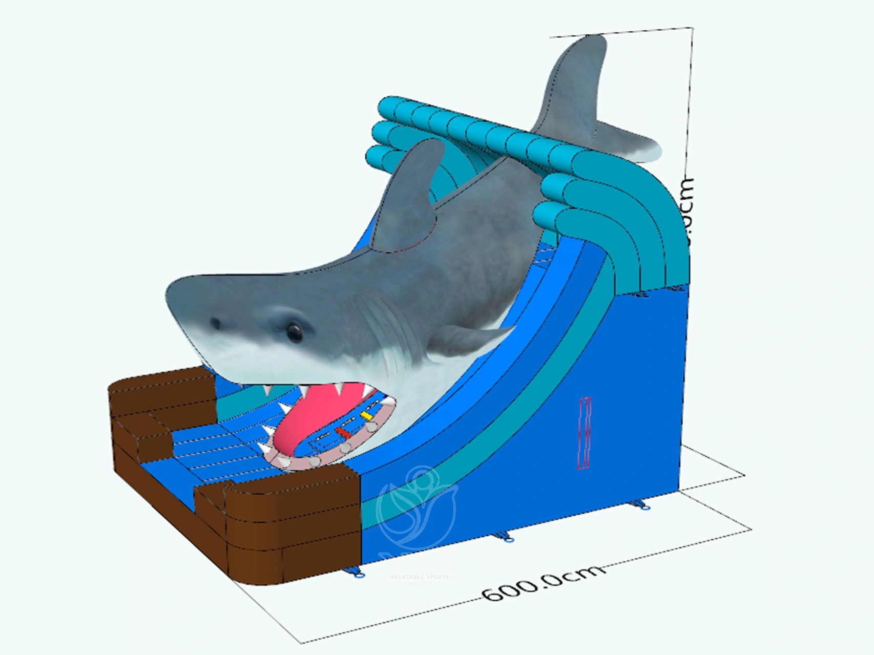 Inflatable shark slide product photo 5