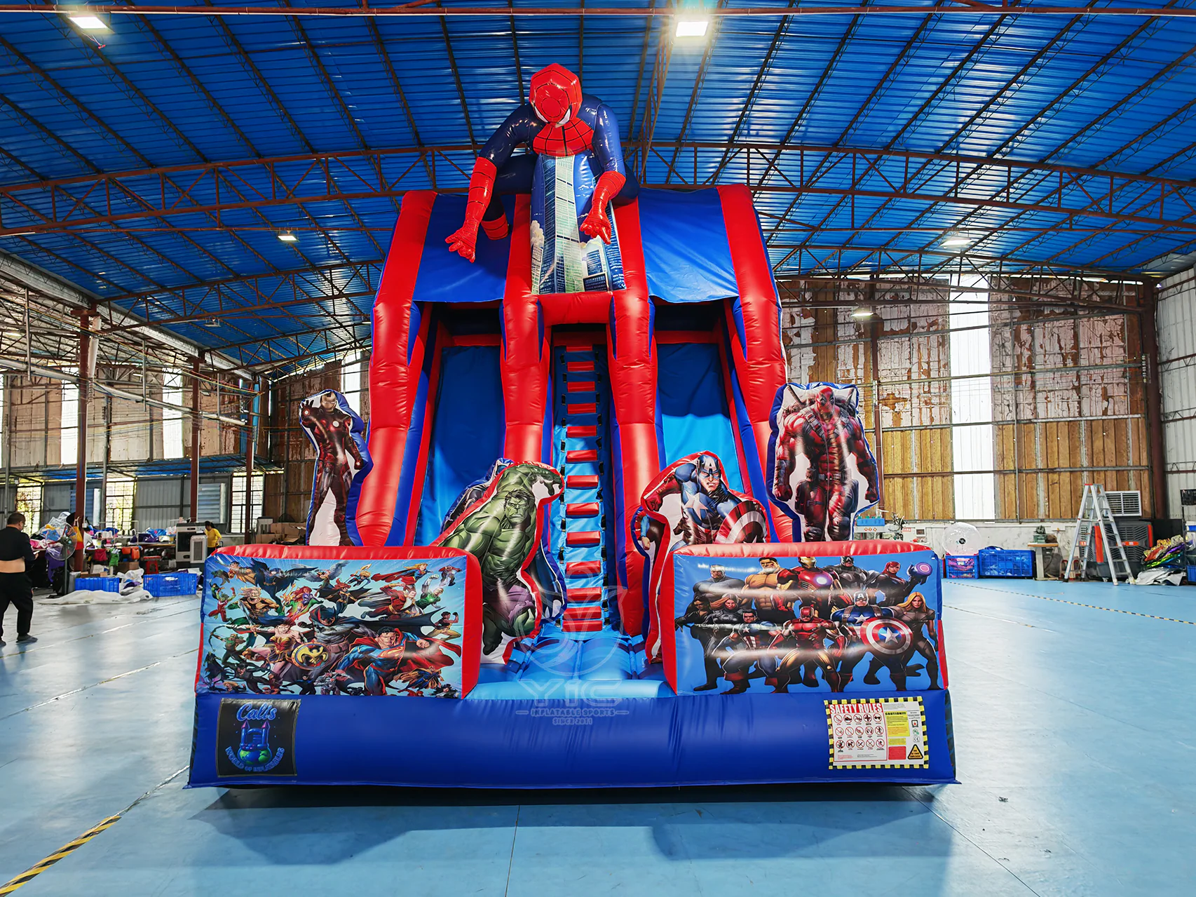 Spiderman inflatable water slide, a commercial spiderman inflatable water slide by YIC Inflatable Sports