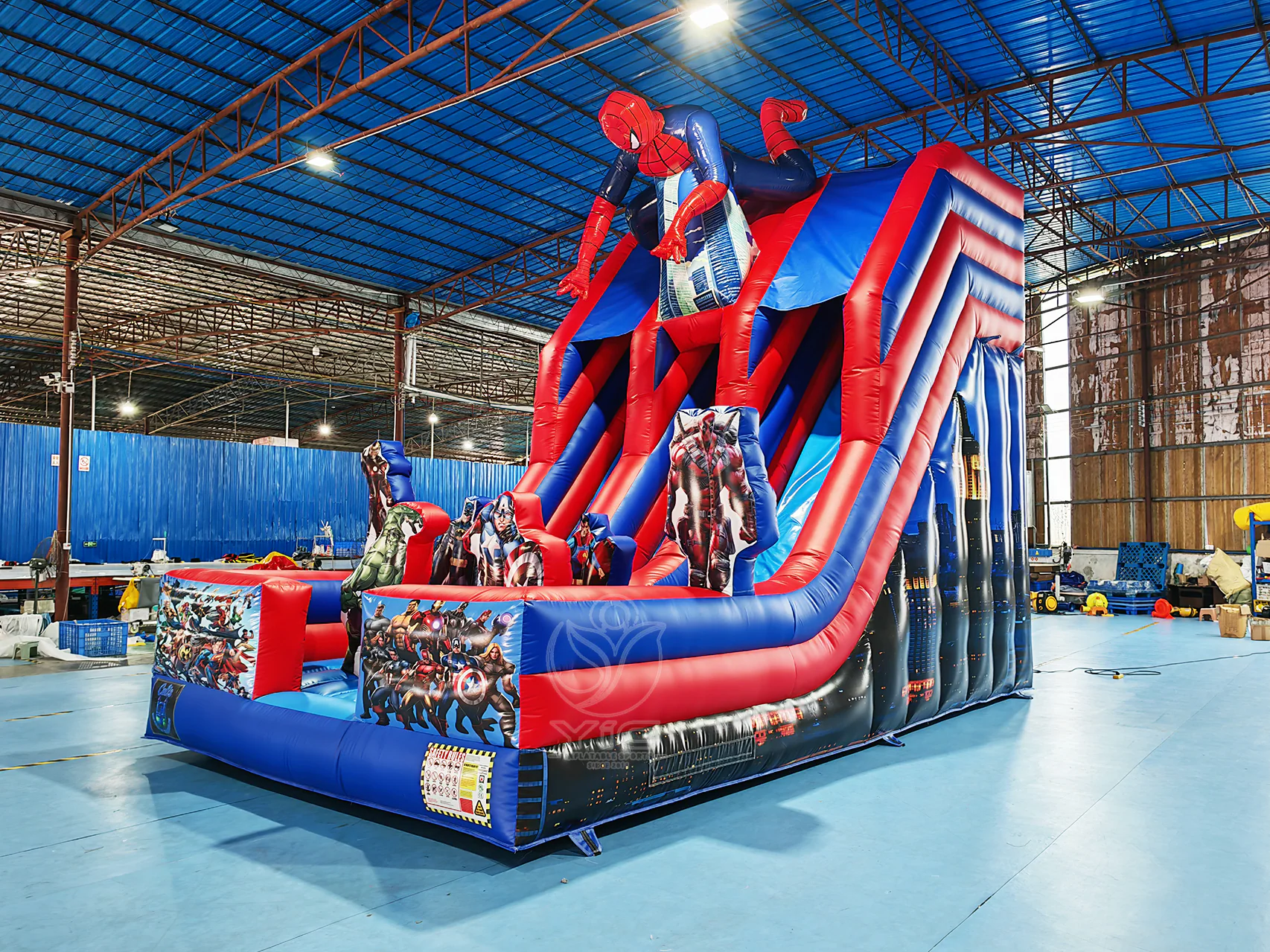 Spiderman inflatable water slide product photo 3