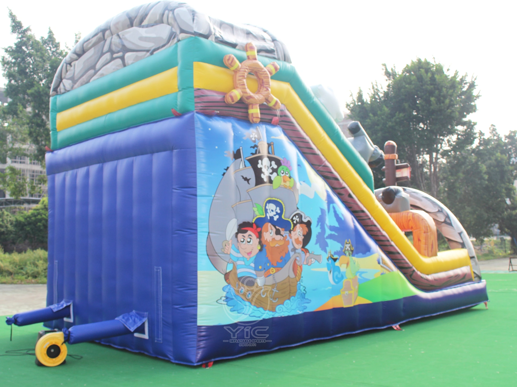 Giant inflatable pirate ship slide product photo 5