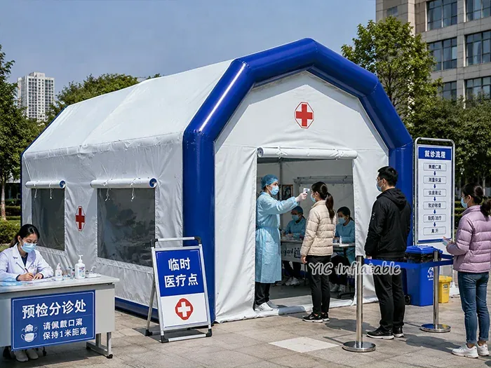 Inflatable emergency tent, a commercial inflatable emergency tent by YIC Inflatable Sports