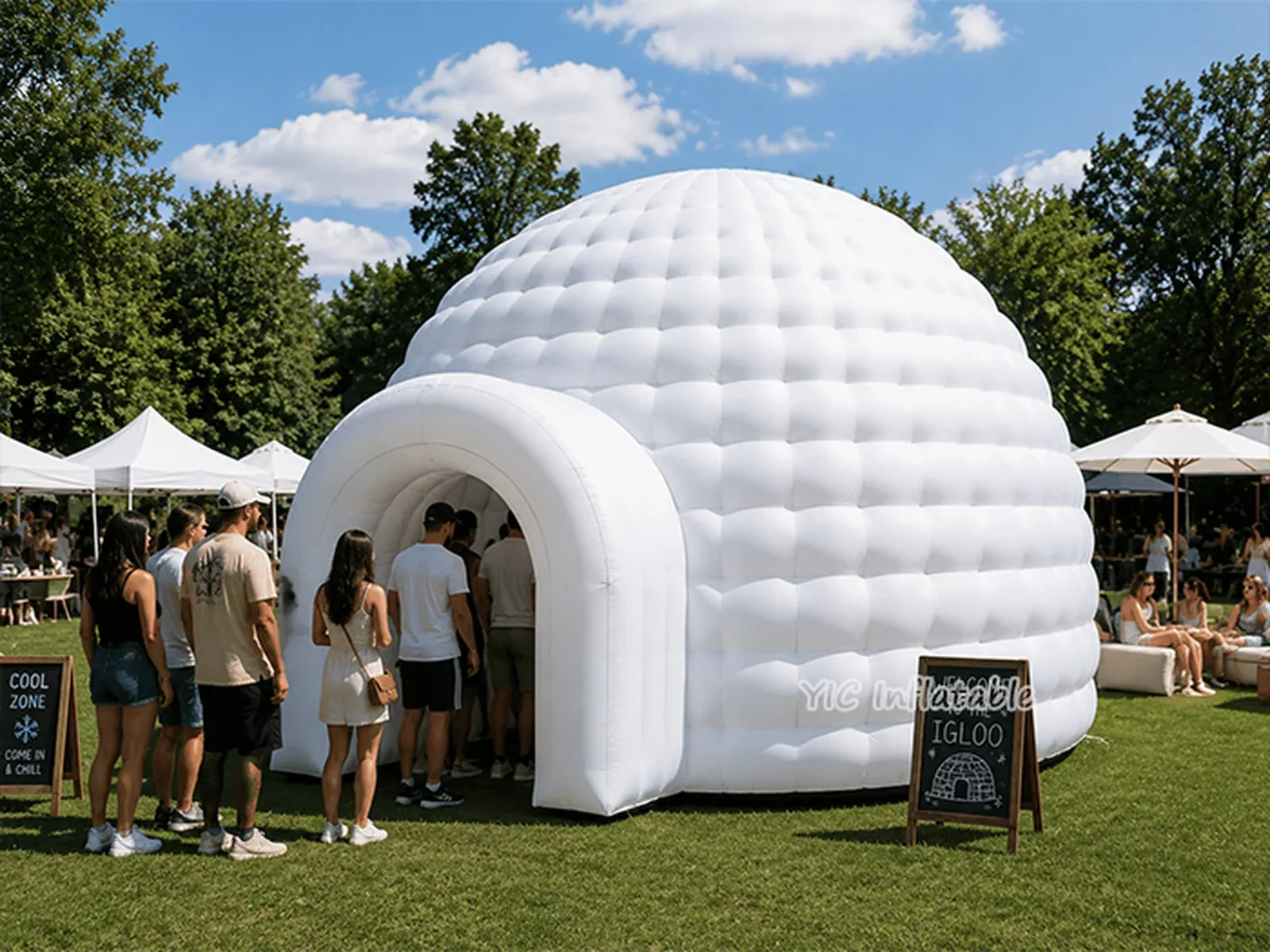 Inflatable igloo dome tent, a commercial inflatable igloo dome tent by YIC Inflatable Sports
