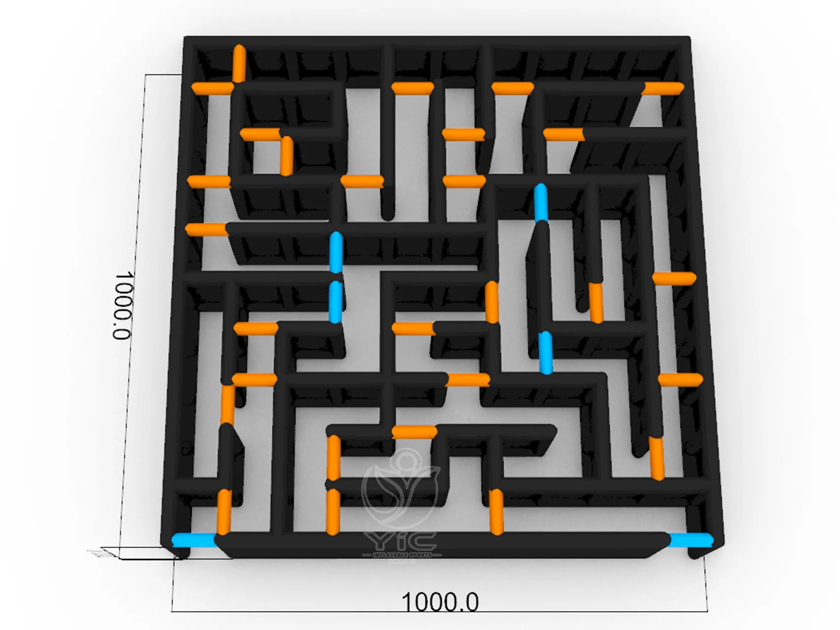 Inflatable maze, a commercial inflatable maze for sale by YIC Inflatable Sports