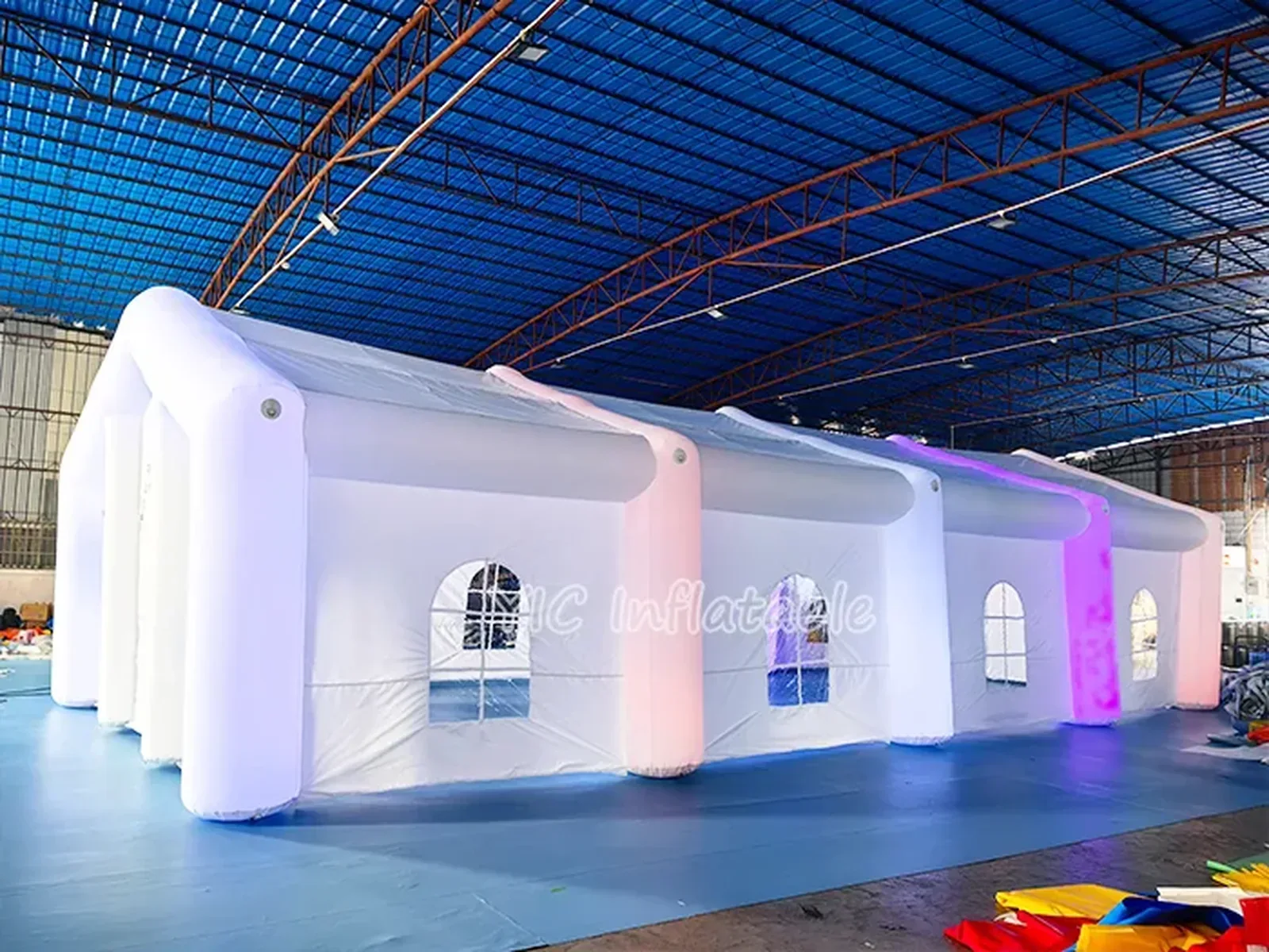 White tents for parties, a commercial commercial 14 x 6 x 4.7 m white inflatable party tent by YIC Inflatable Sports