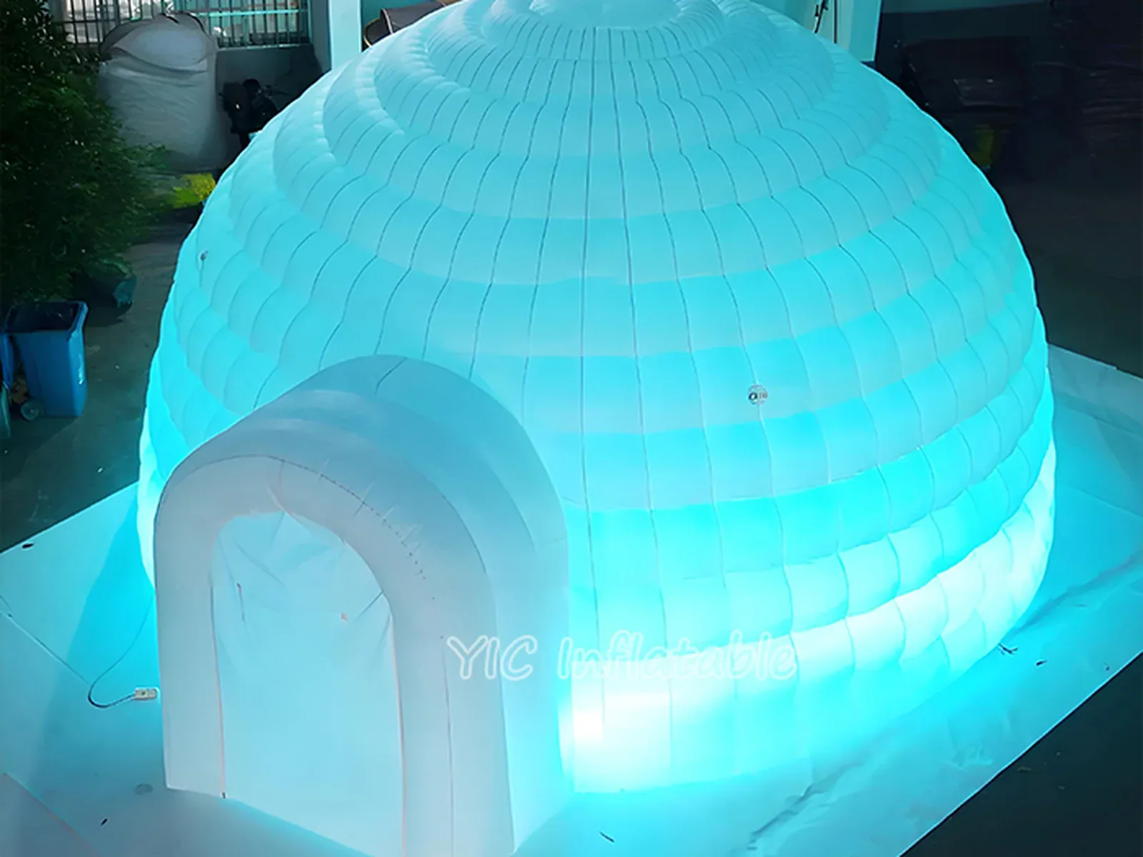 White inflatable dome tent product photo 2