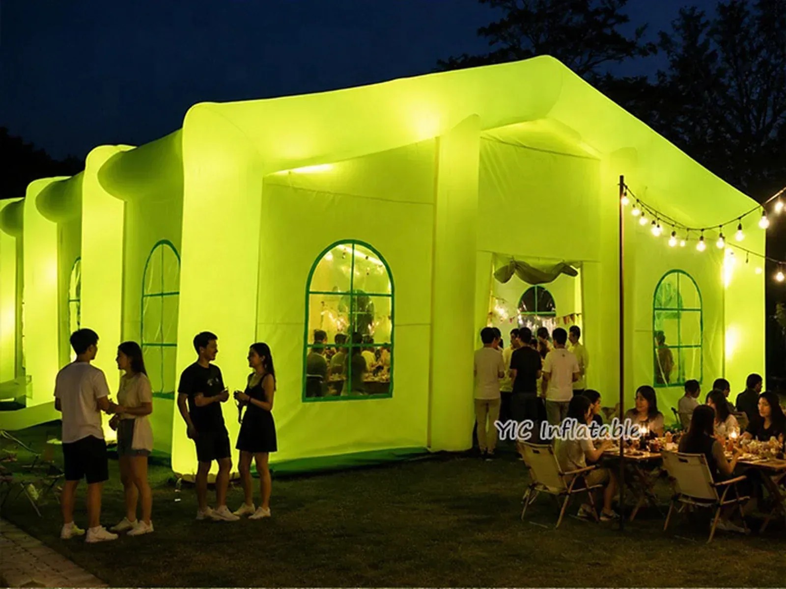 Wedding inflatable tent, a commercial commercial 6 x 6 m illuminated wedding inflatable tent by YIC Inflatable Sports