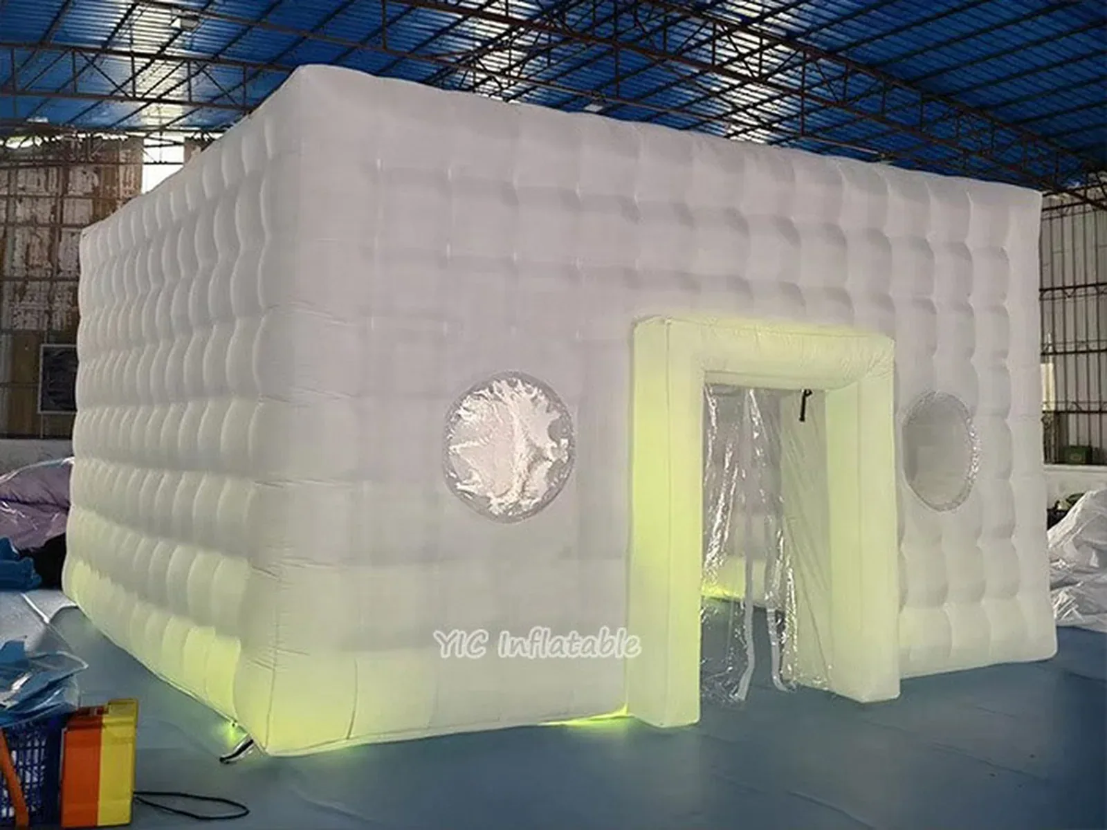 White inflatable air cube tent product photo 2