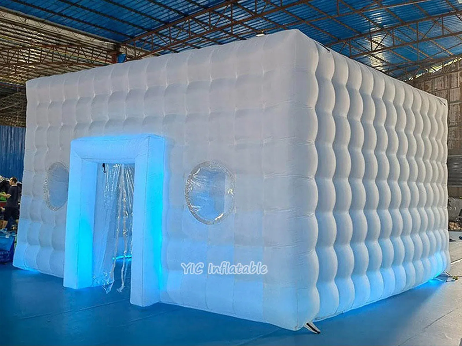 White inflatable air cube tent product photo 4