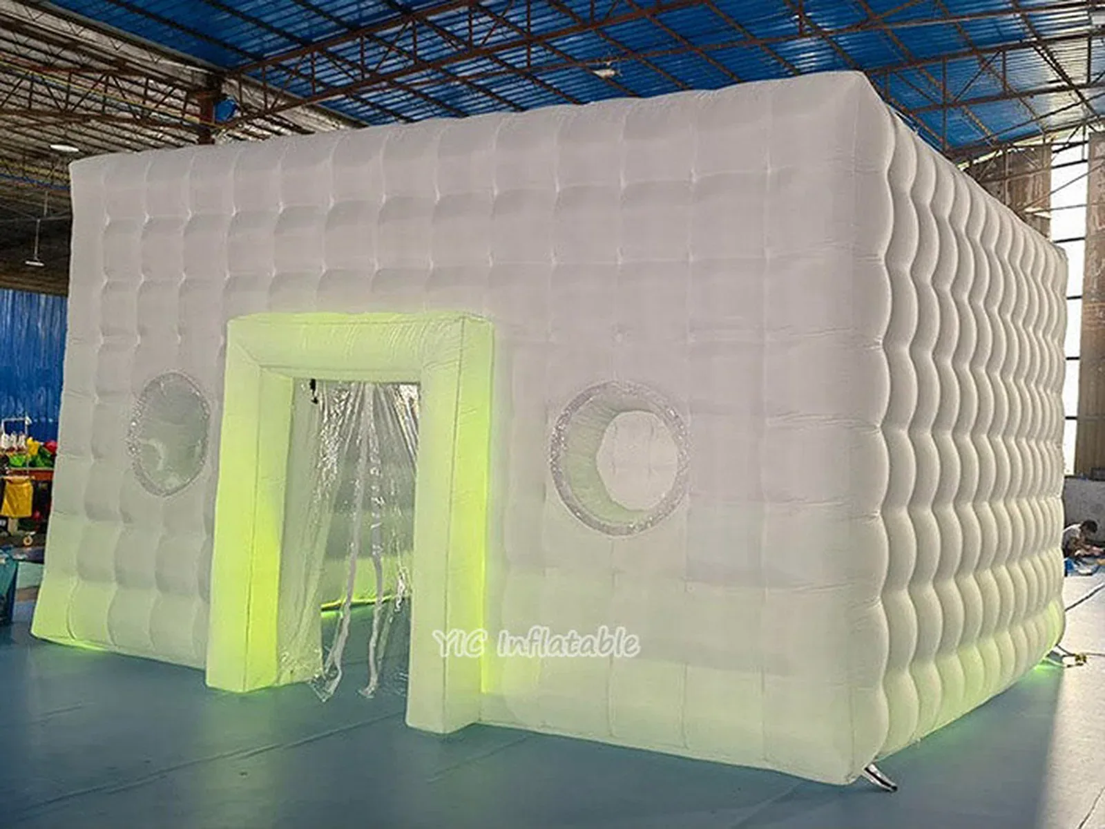 White inflatable air cube tent product photo 5