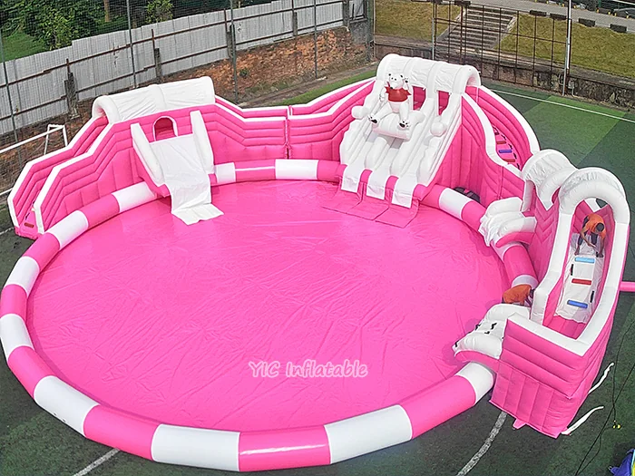 Aqua inflatable water park, a commercial aqua inflatable water park by YIC Inflatable Sports