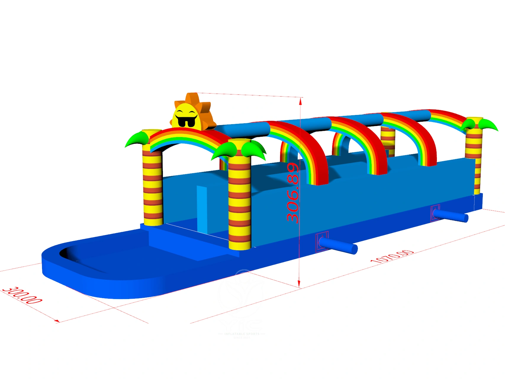 Castle water slide inflatable product photo 5