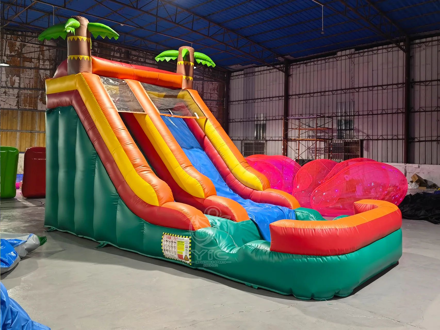 Wet dry water slide, a commercial wet dry water slide by YIC Inflatable Sports
