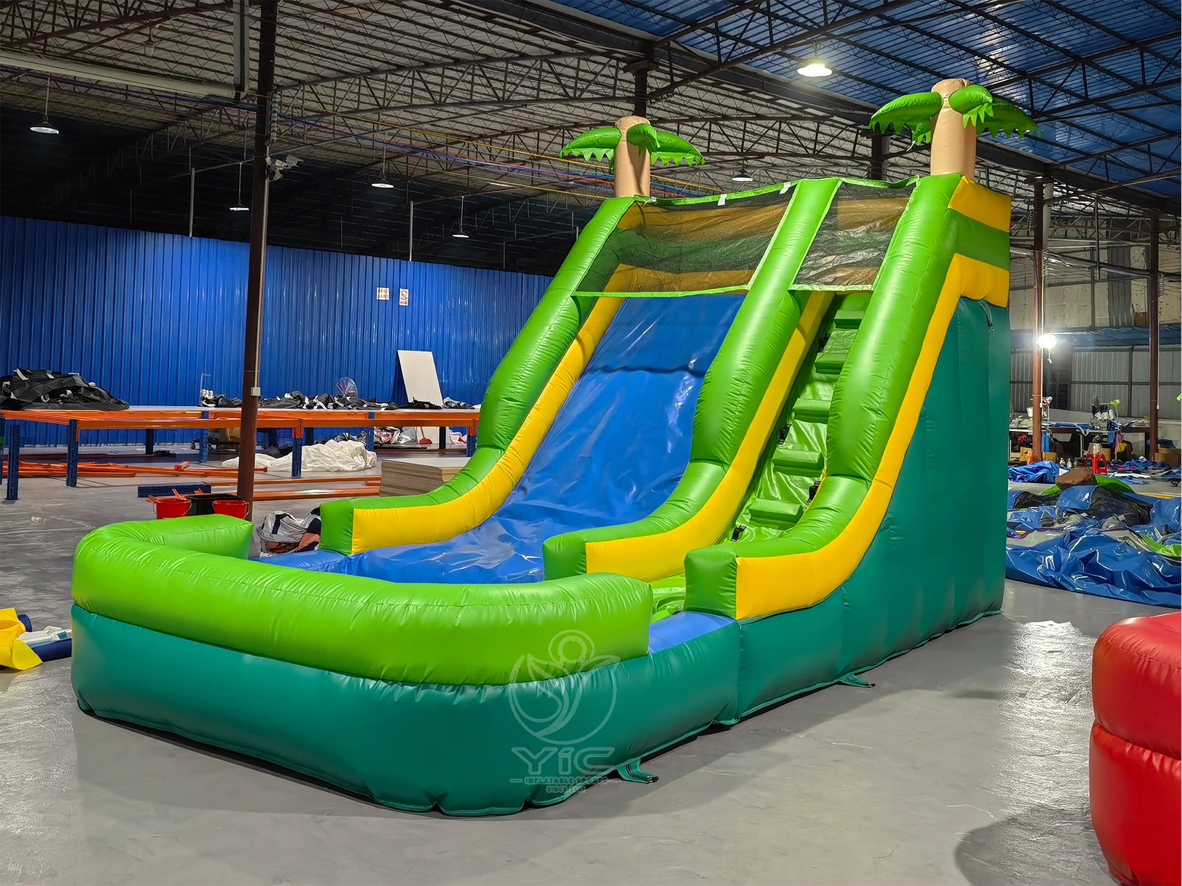 Inflatable water slide tropical, a commercial inflatable water slide tropical by YIC Inflatable Sports