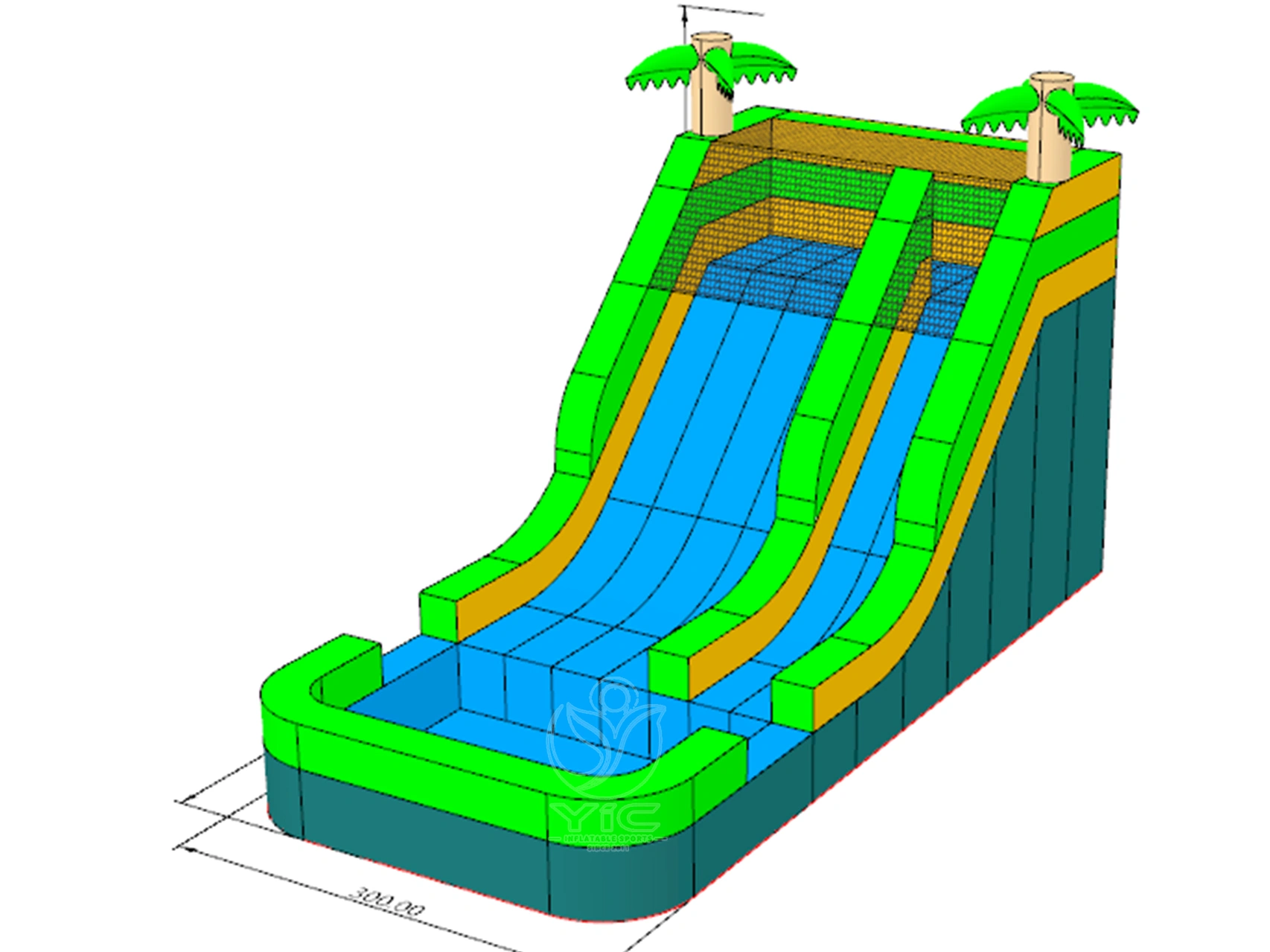 Inflatable water slide tropical product photo 5