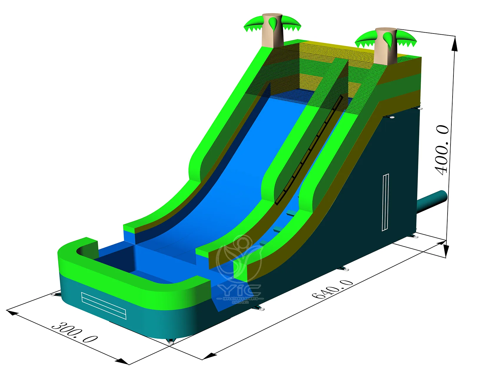 Inflatable jungle water slide product photo 5