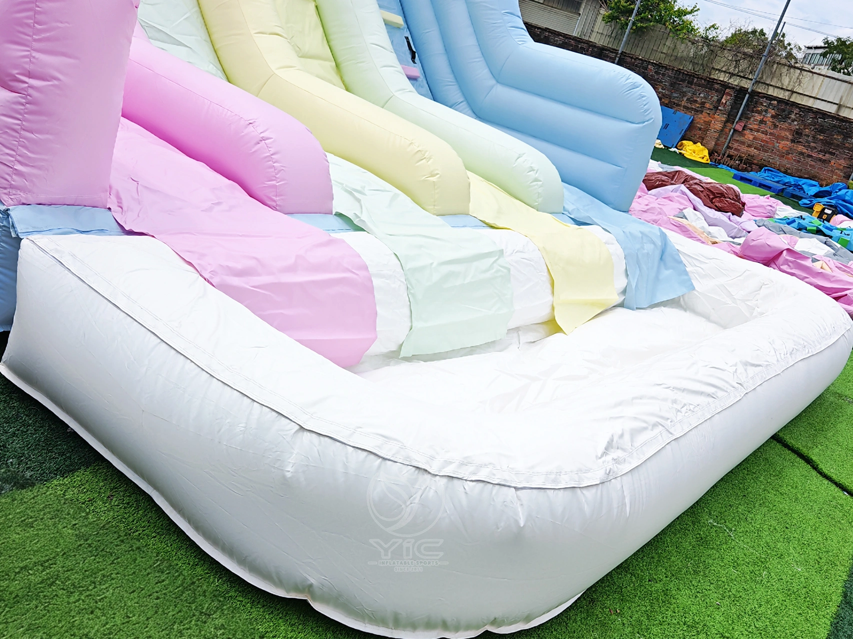 Pastel triple lane water slide product photo 5