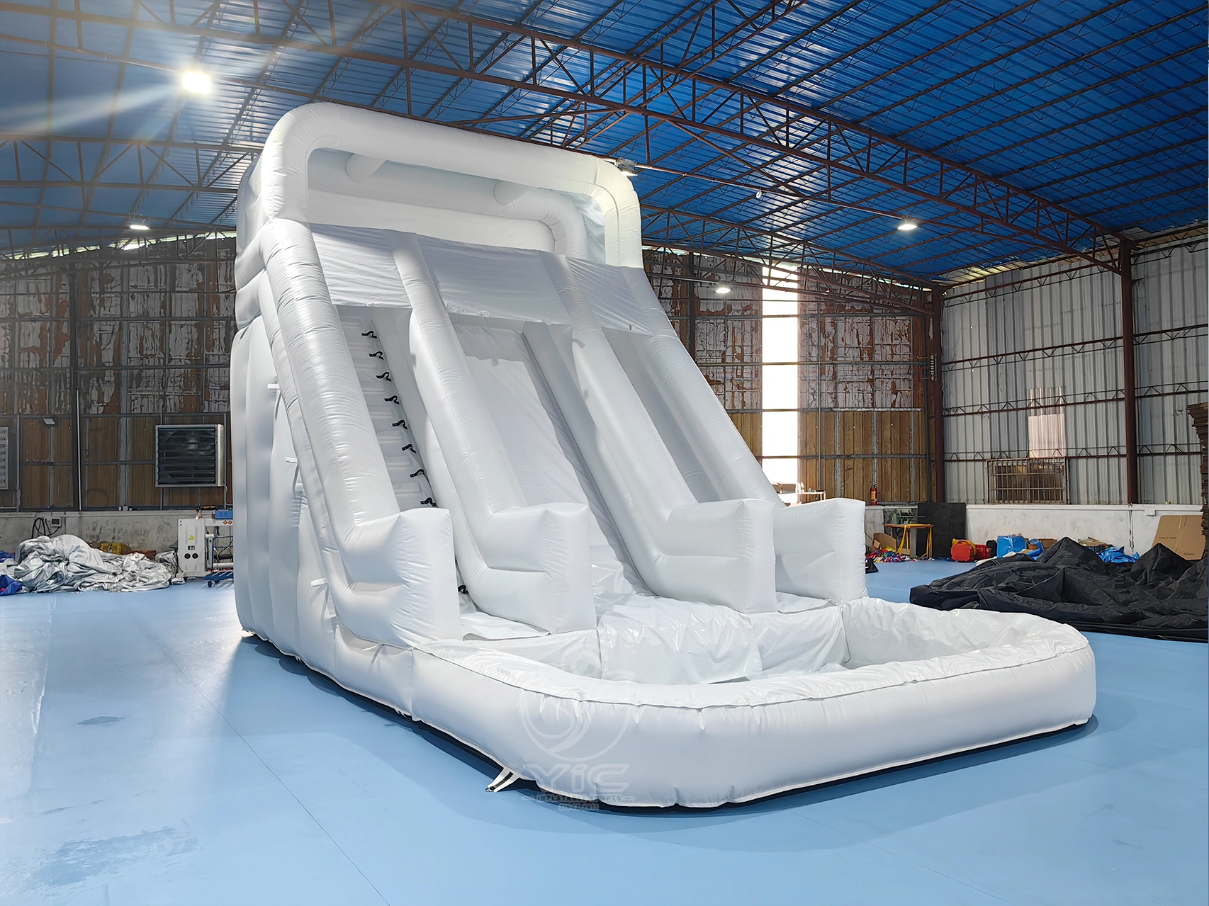 White inflatable water slide product photo 2