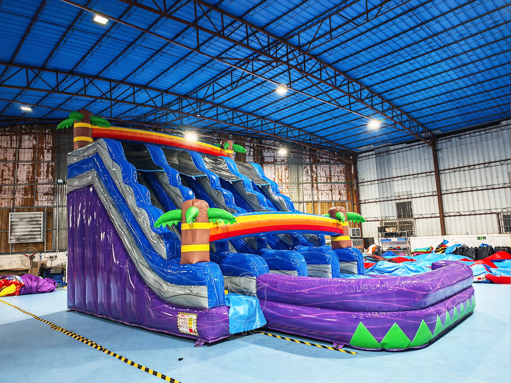 Triple lane water slide product photo 2