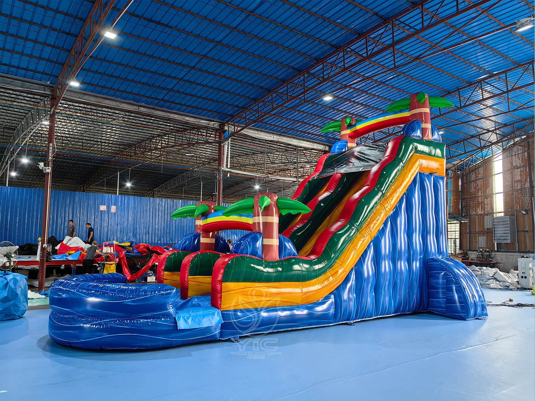 Tropical water slide rental, a commercial tropical water slide rental by YIC Inflatable Sports