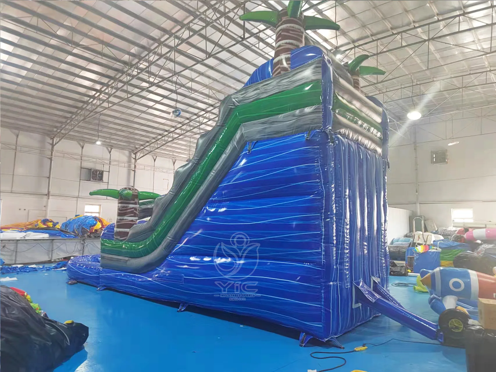 Blue inflatable water slide product photo 4