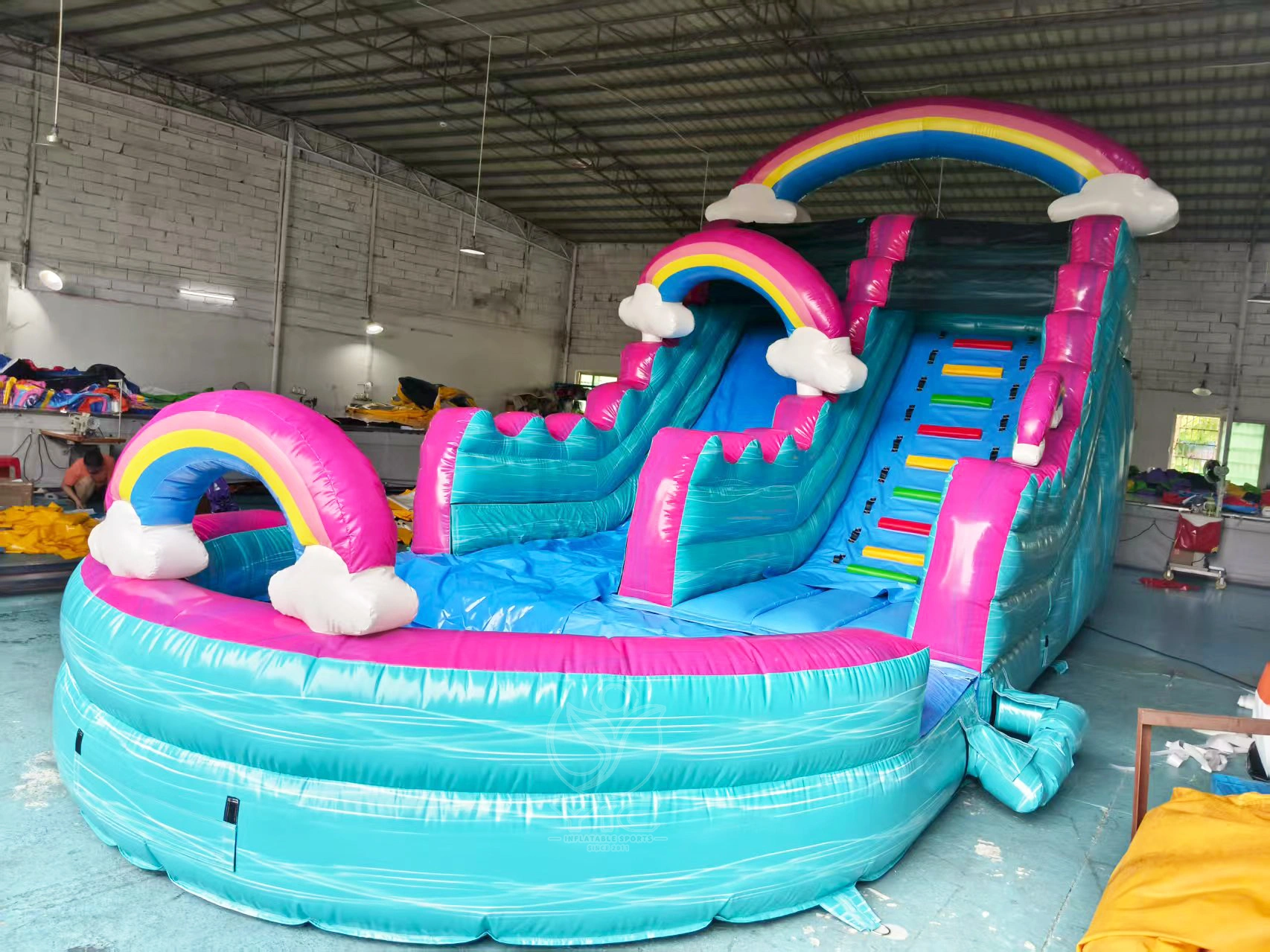 Rainbow water slide, a commercial rainbow water slide by YIC Inflatable Sports