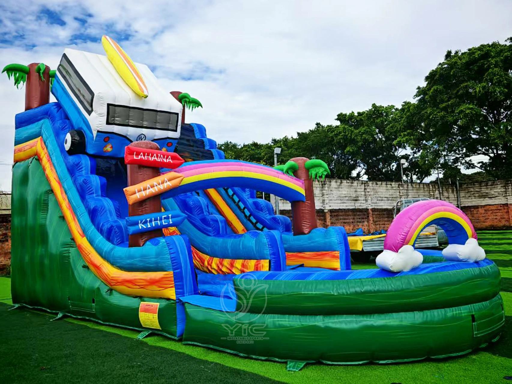 Tiki water slide, a commercial tiki water slide by YIC Inflatable Sports