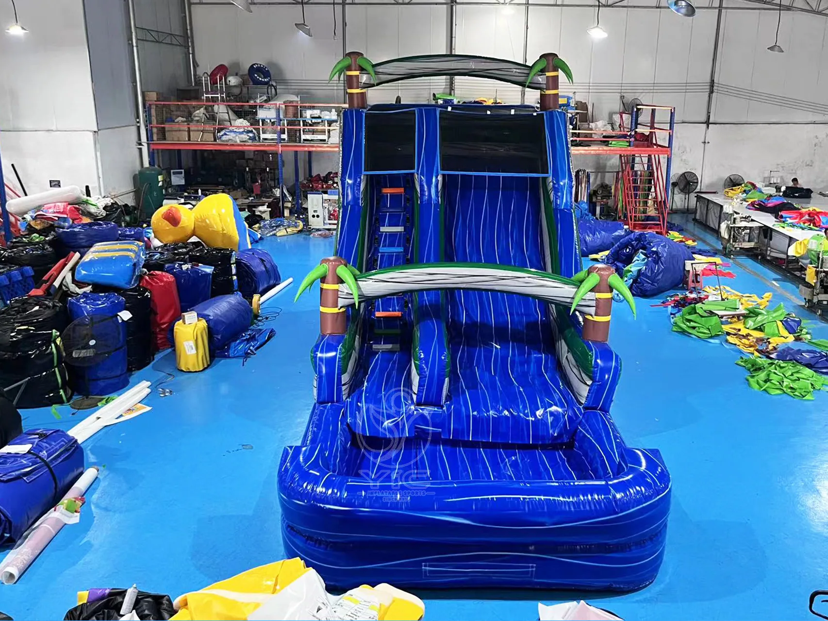 Tropical blow up water slide product photo 3